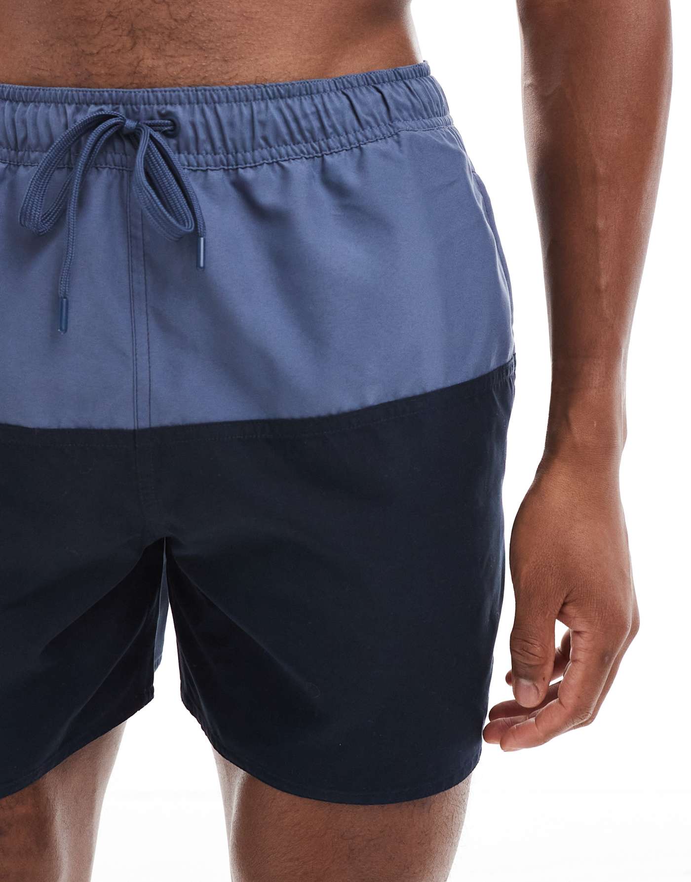 adidas Performance Colorblock CLX swim shorts in blue