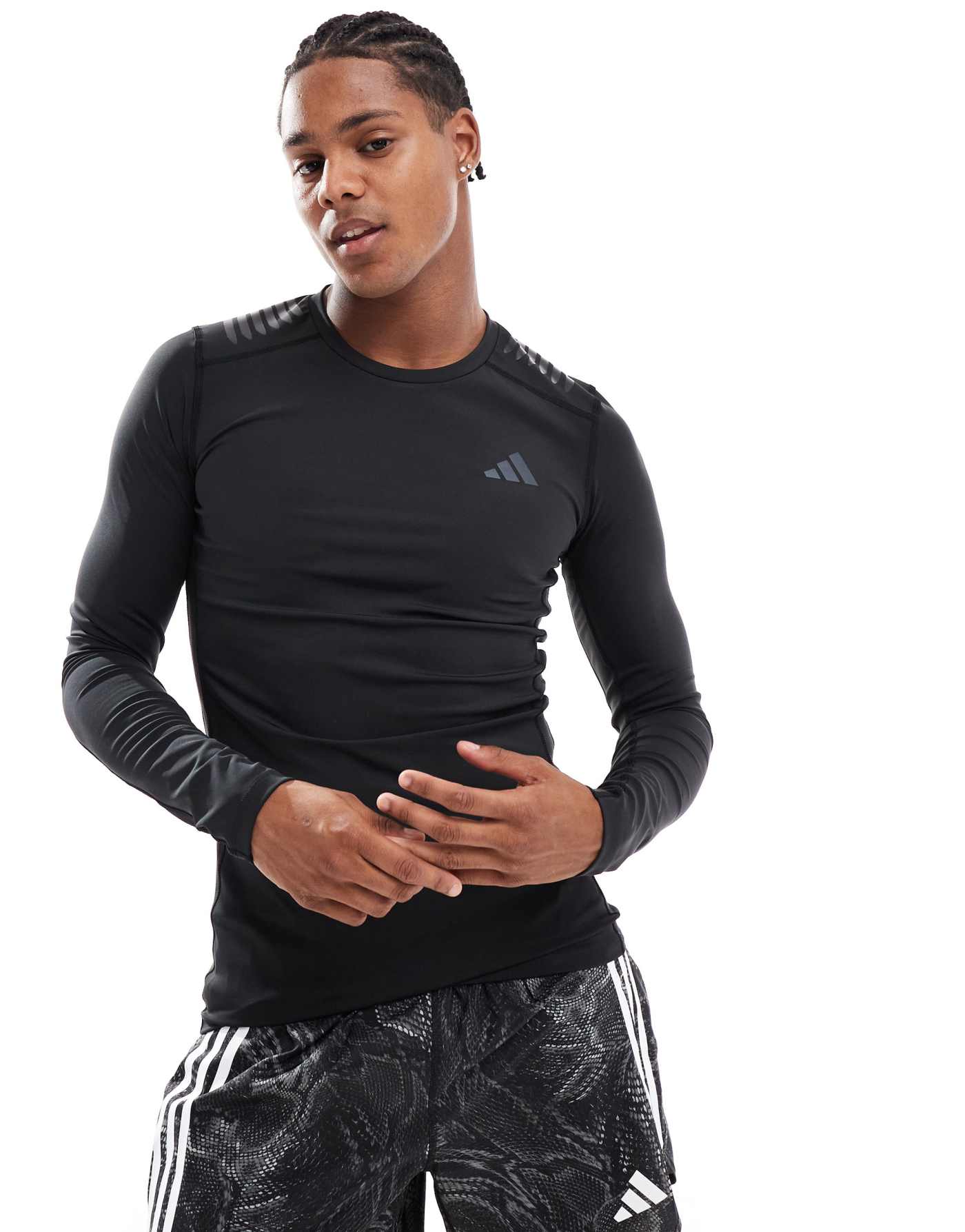 adidas Performance Techfit Control x RHEON long-sleeve top in black