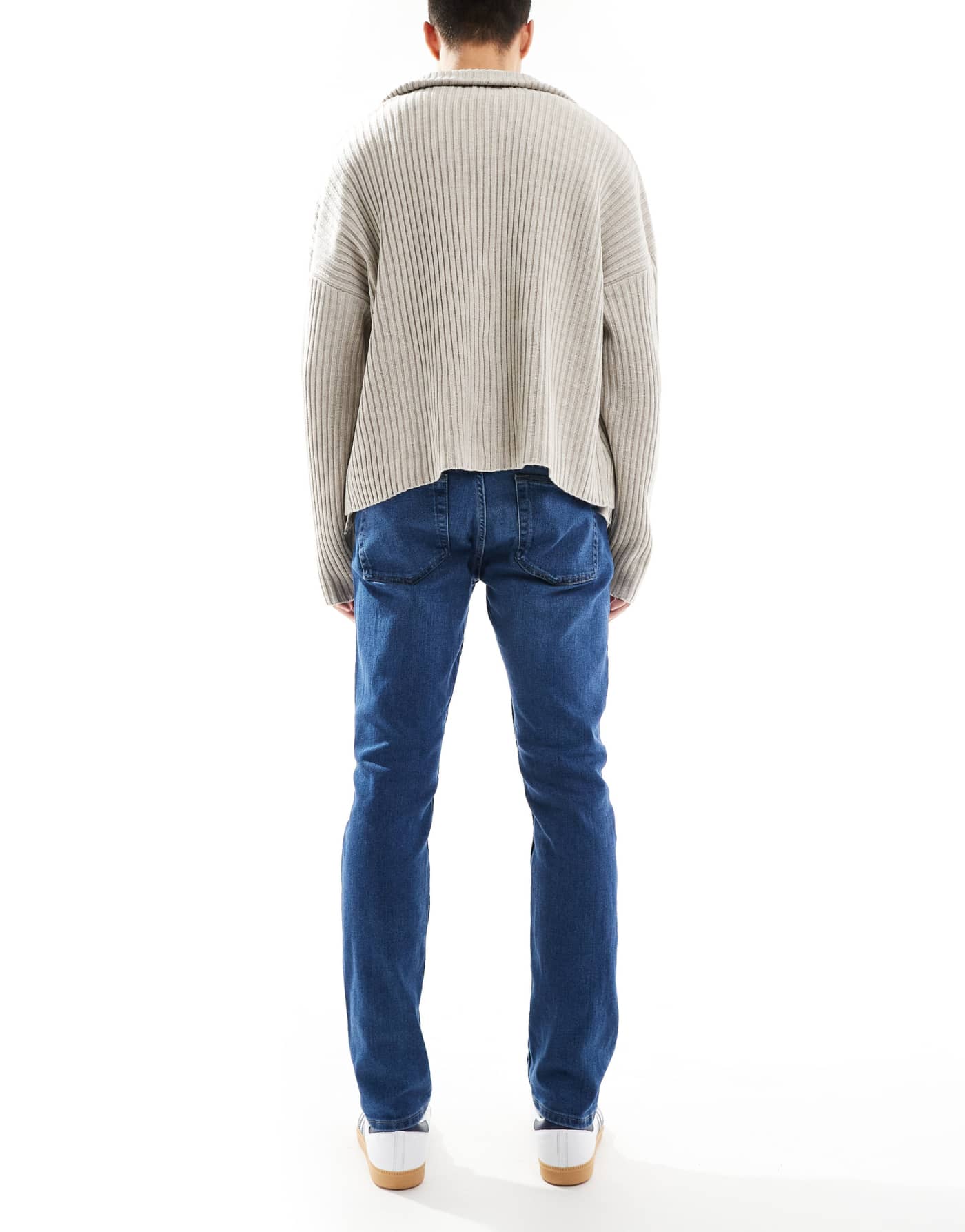 ONLY & SONS regular fit jeans in mid blue wash