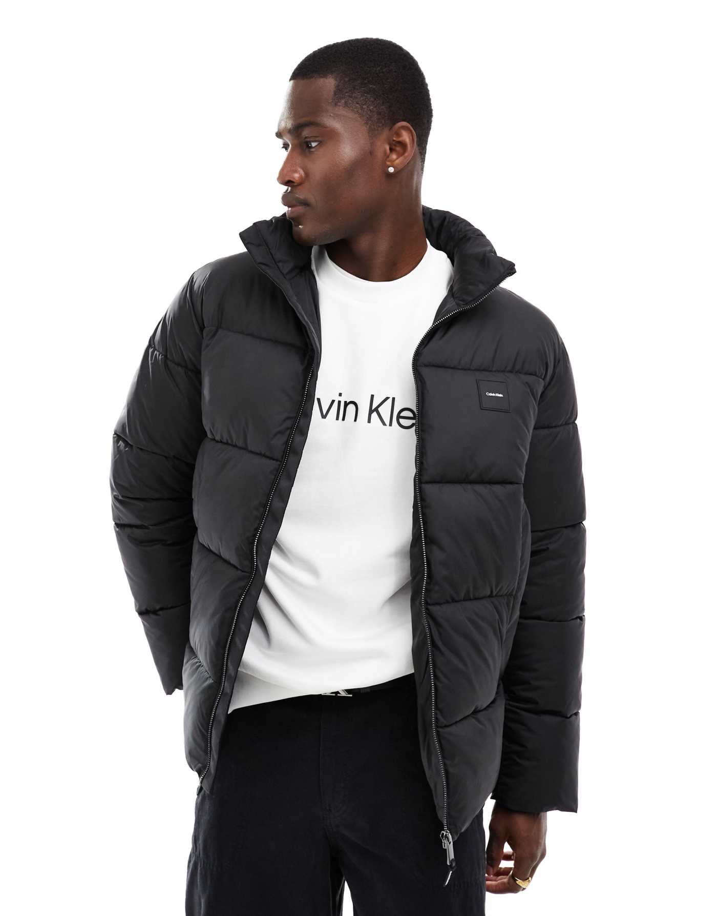 Calvin Klein quilt puffer jacket in black