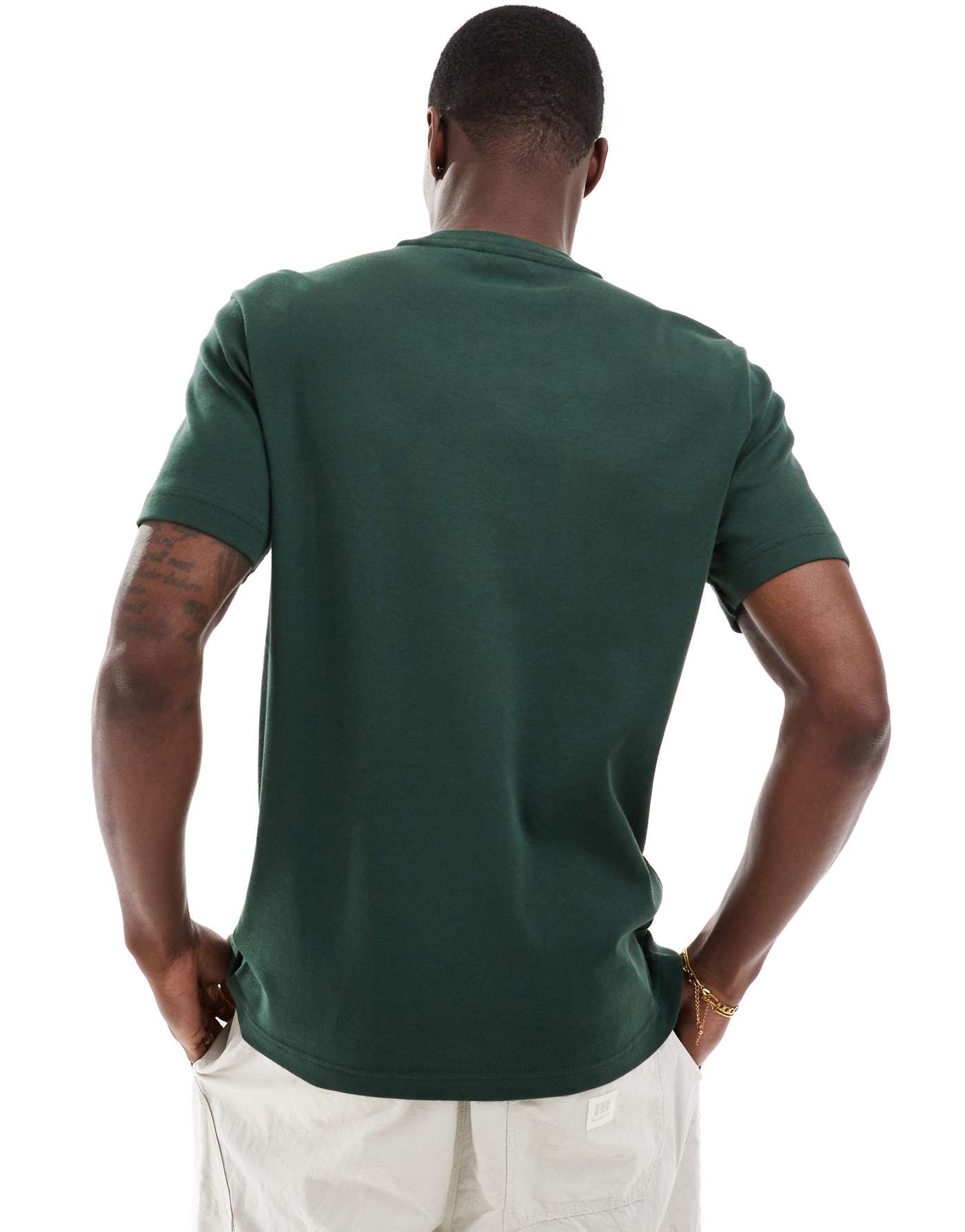 Calvin Klein micro logo interlock t-shirt in mid green