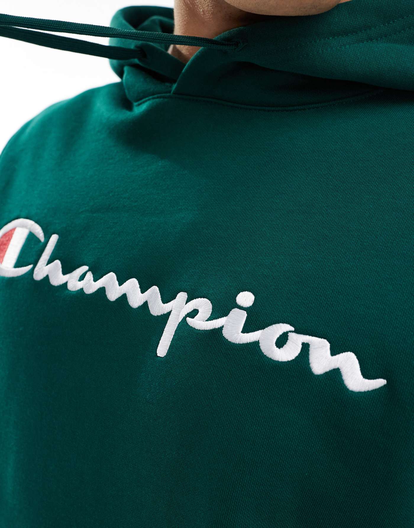 Champion Legacy unisex center logo hoodie in green