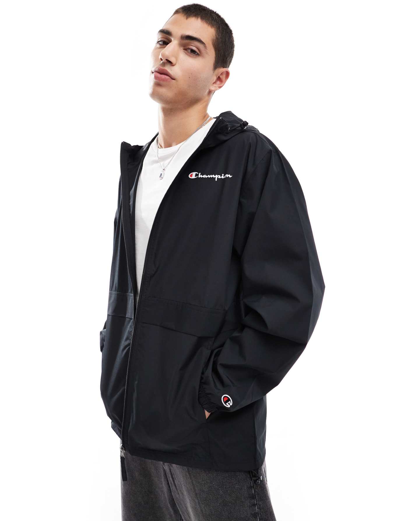 Champion Legacy windbreaker in black