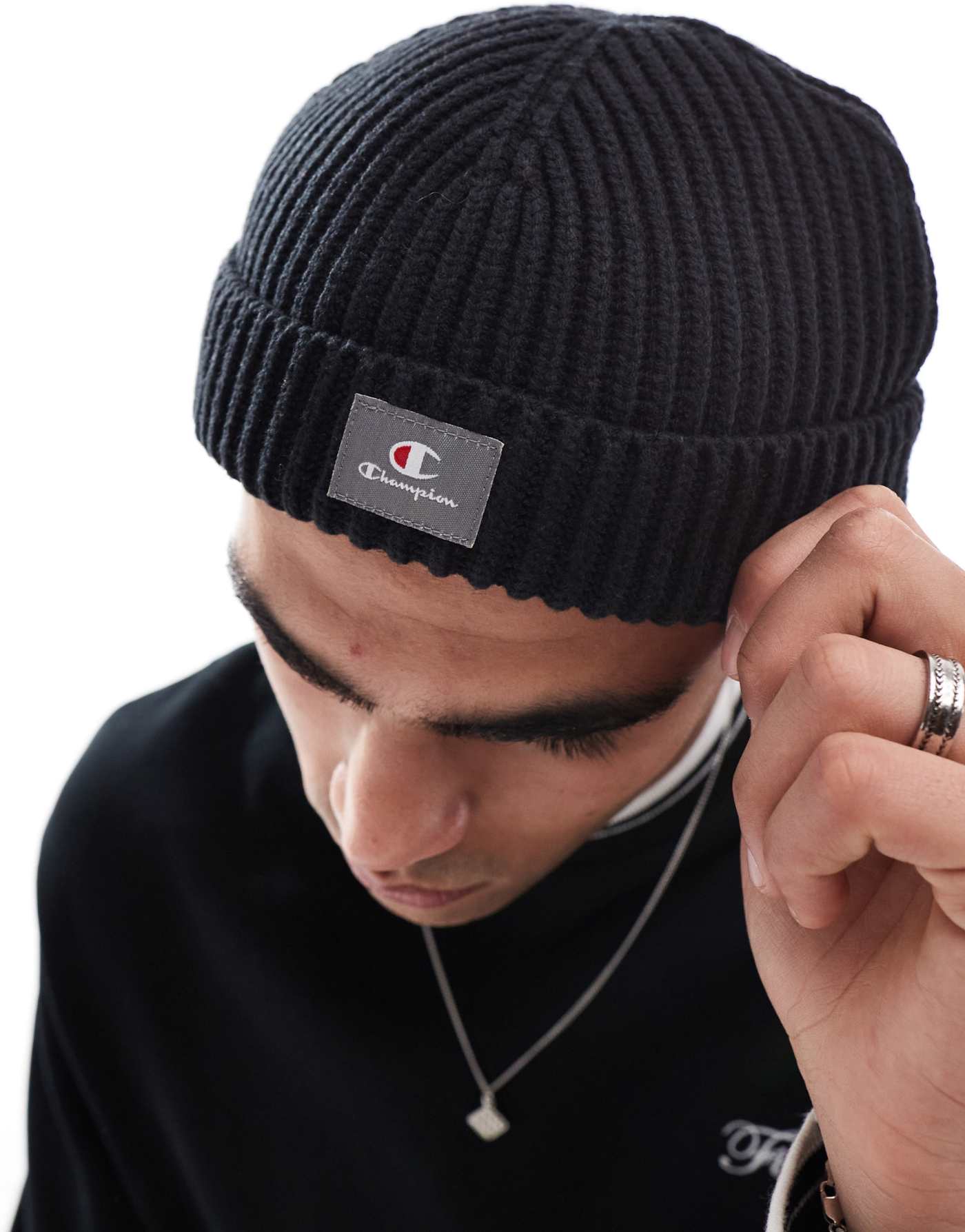 Champion fisherman beanie in black