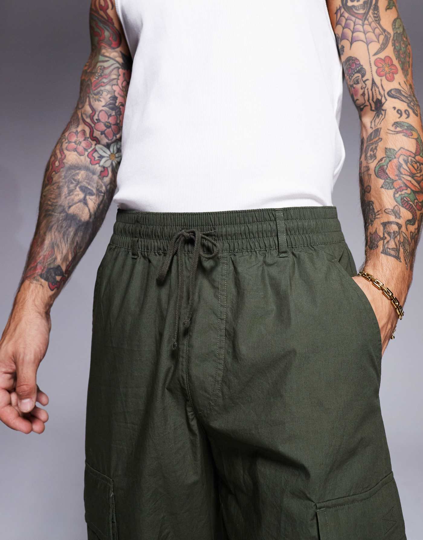 Champion Rochester Utility cuffed cargo joggers in dark green