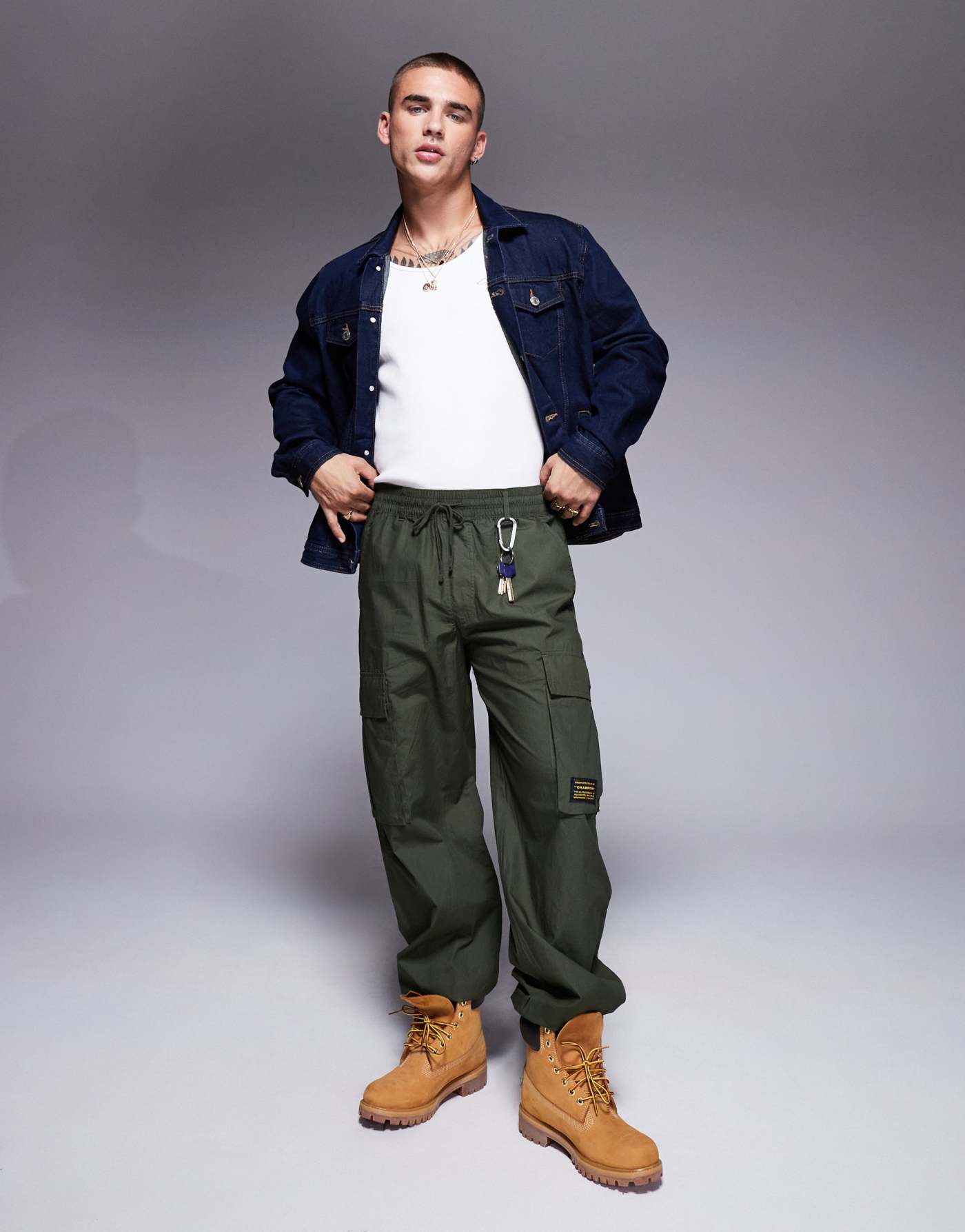 Champion Rochester Utility cuffed cargo joggers in dark green