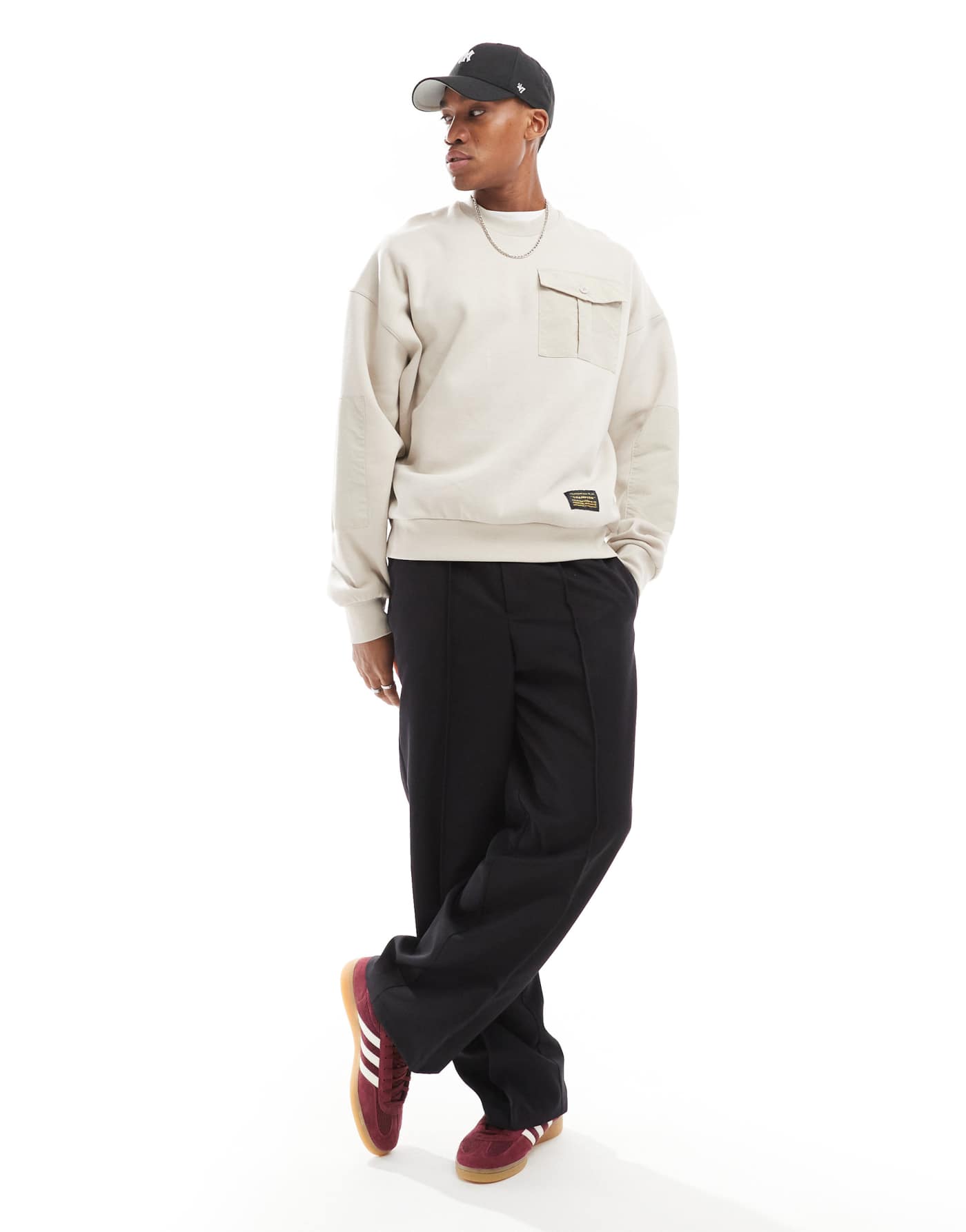 Champion Rochester Utility crew neck sweatshirt in stone