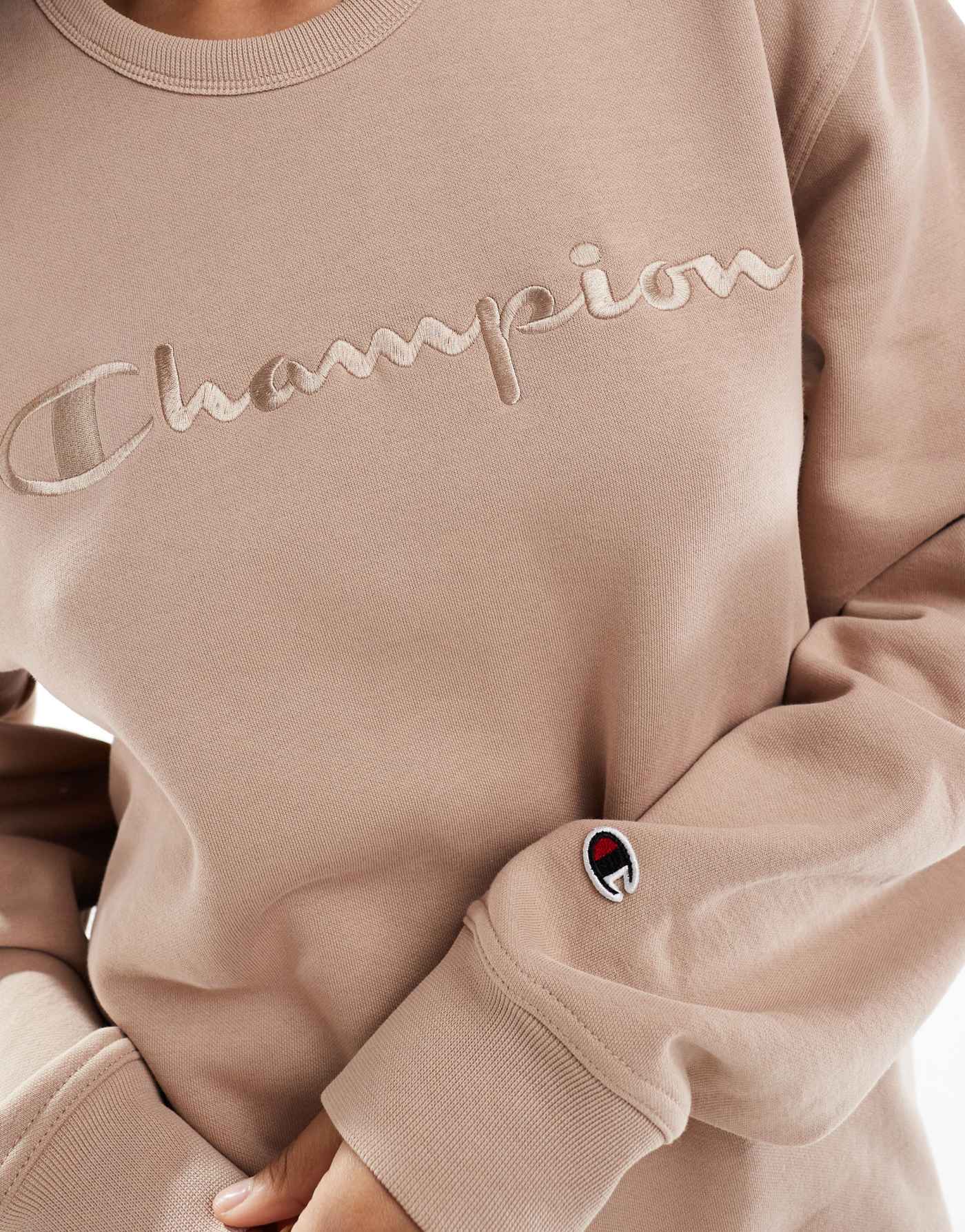 Champion Legacy unisex tonal center logo sweatshirt in brown