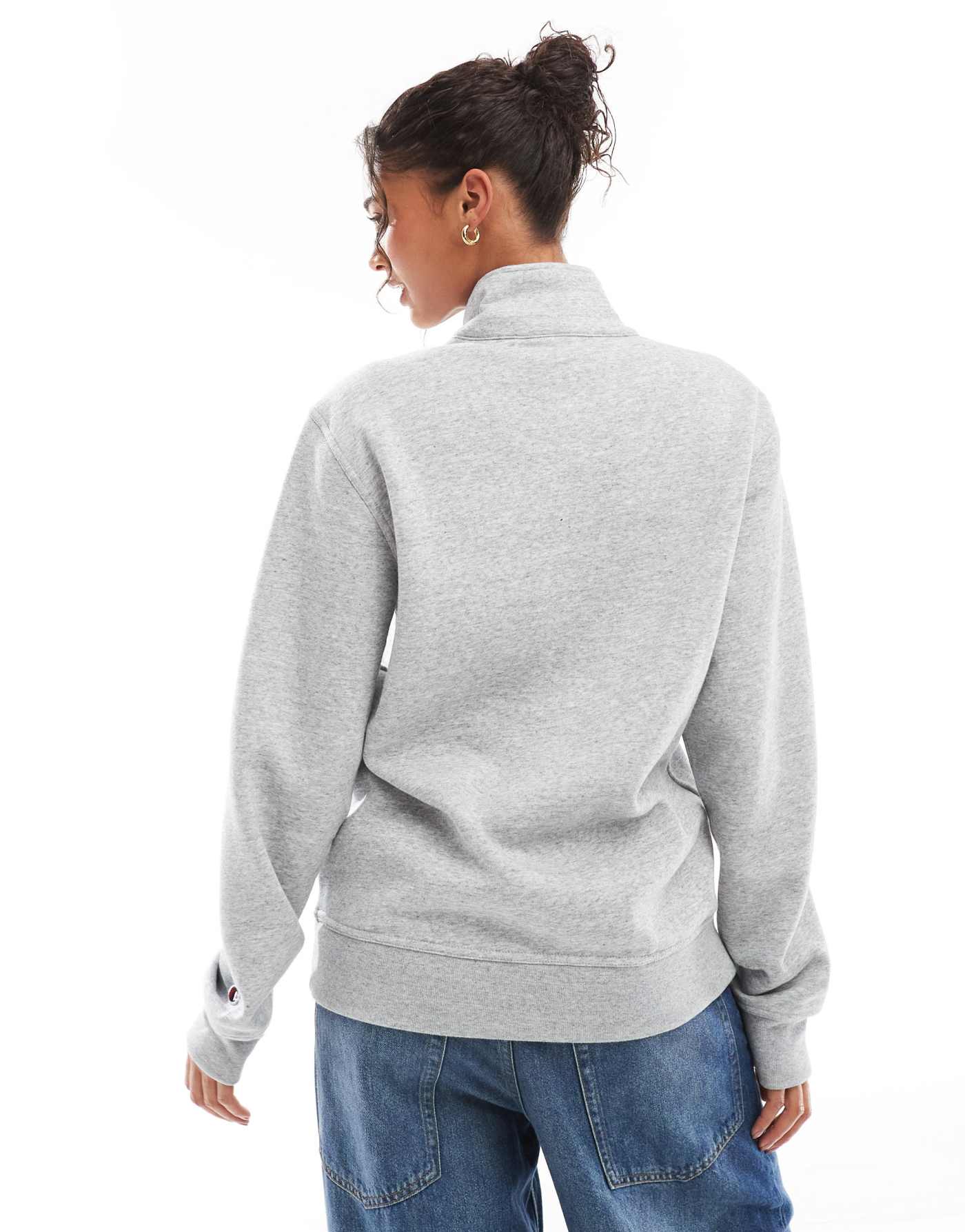 Champion Legacy unisex half zip sweatshirt in grey