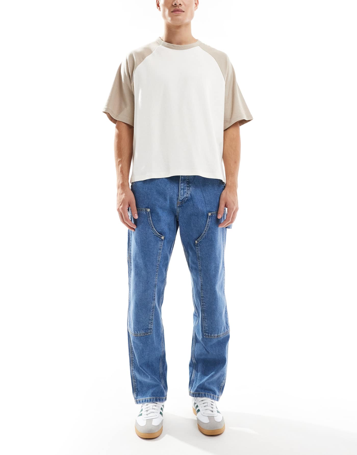 Jack & Jones eddie baggy painter jean in vintage washed blue