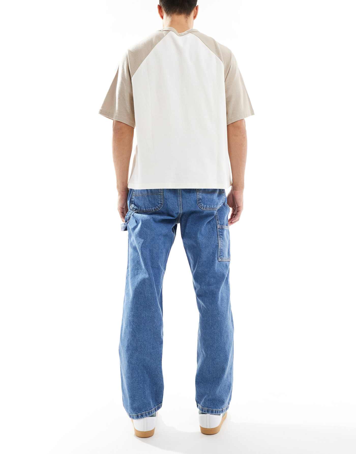 Jack & Jones eddie baggy painter jean in vintage washed blue