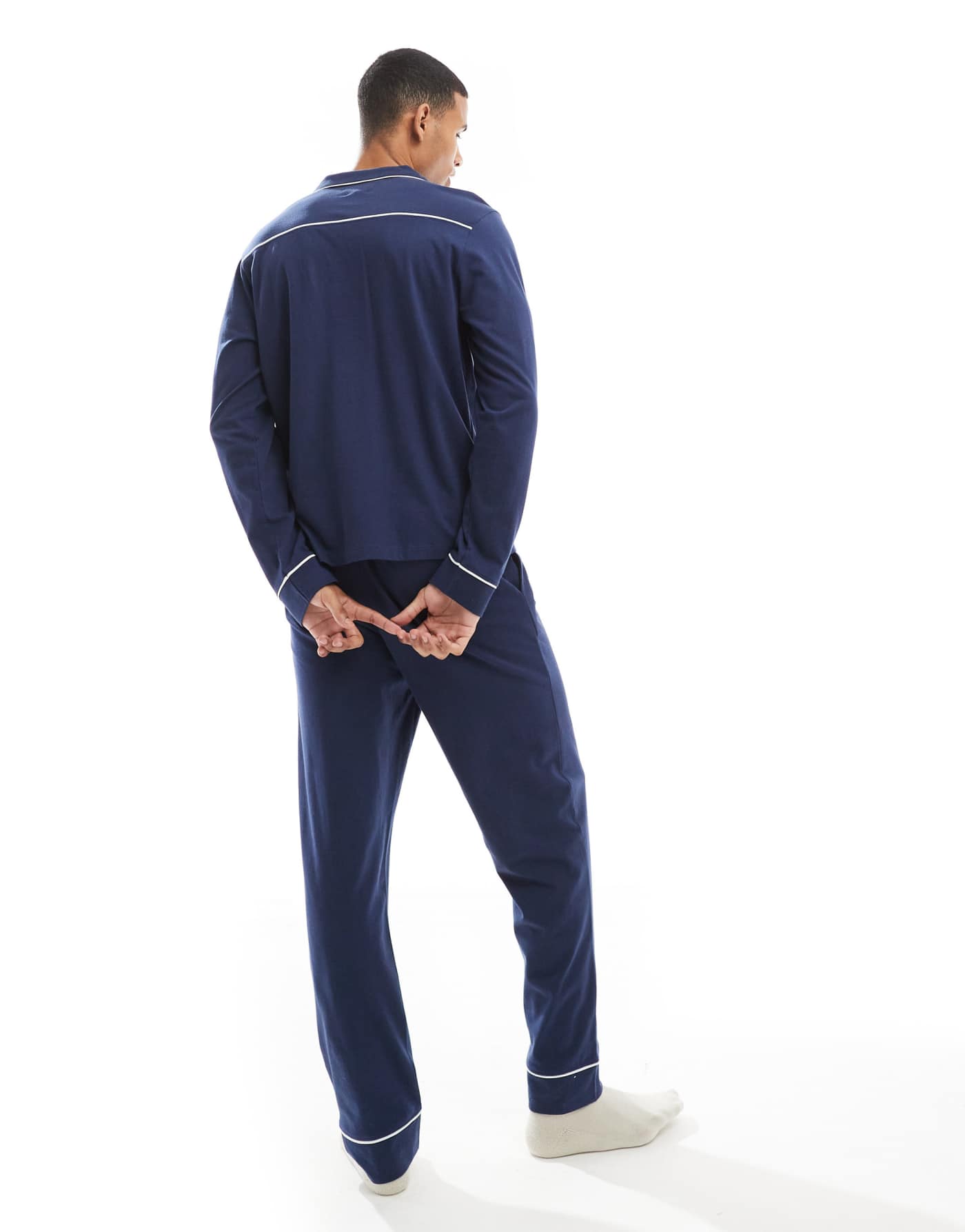 Another Influence relaxed pyjama set in navy