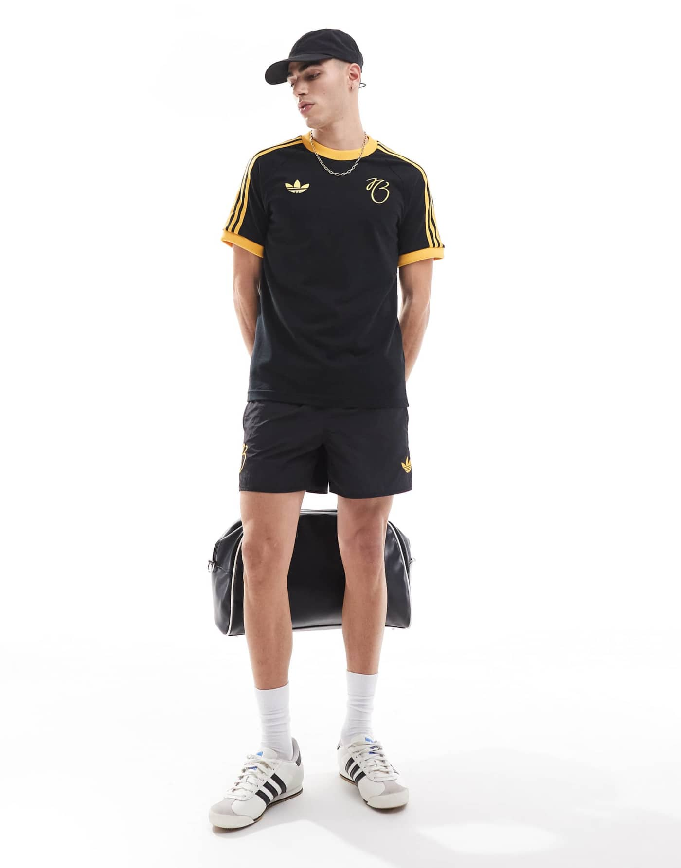 adidas Originals Jude Bellingham t-shirt in black and gold