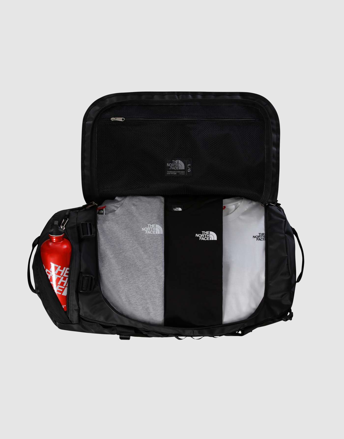 The North Face Base camp duffel - l in black and white