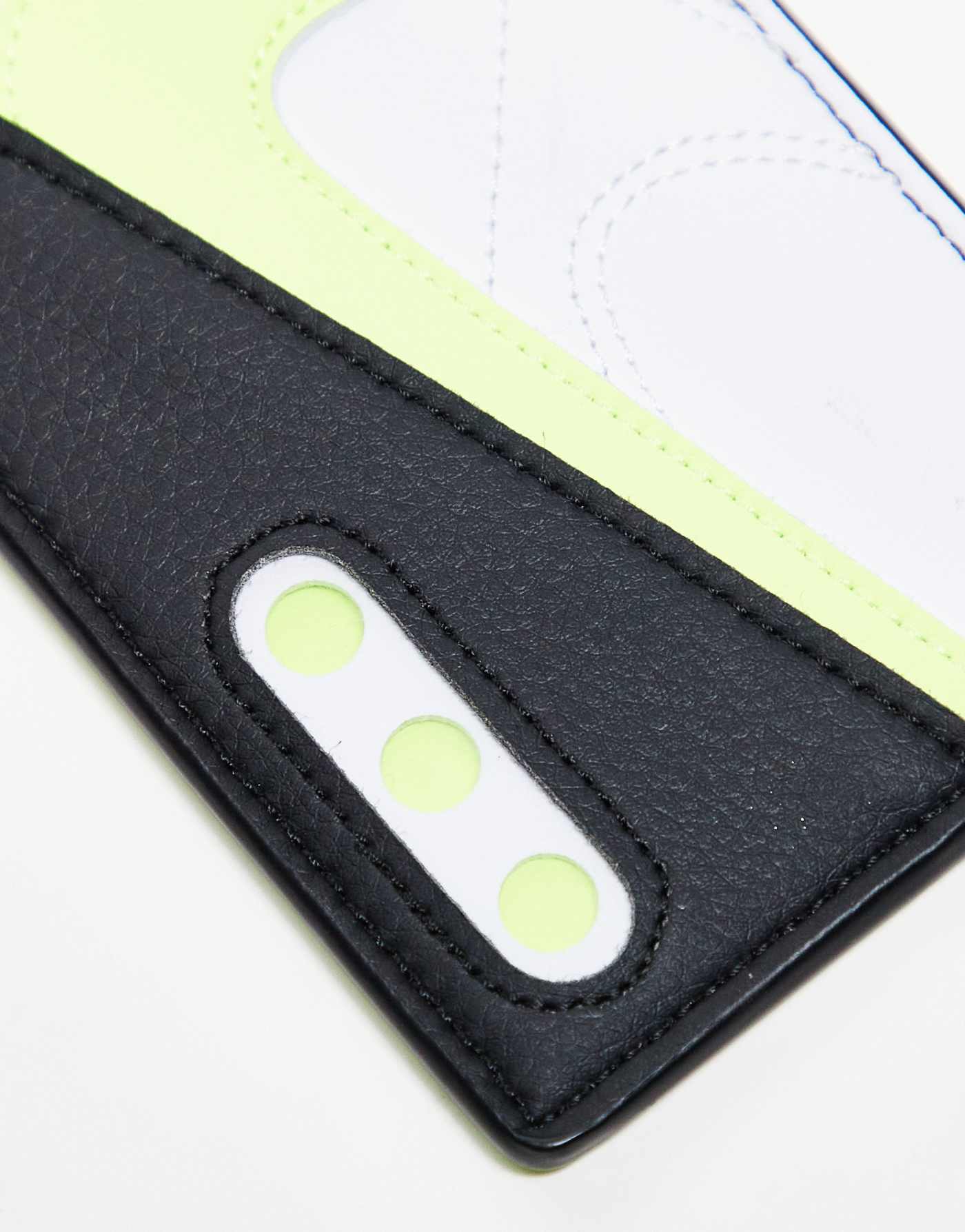 Nike Icon Air Max 90 card wallet in white and lime