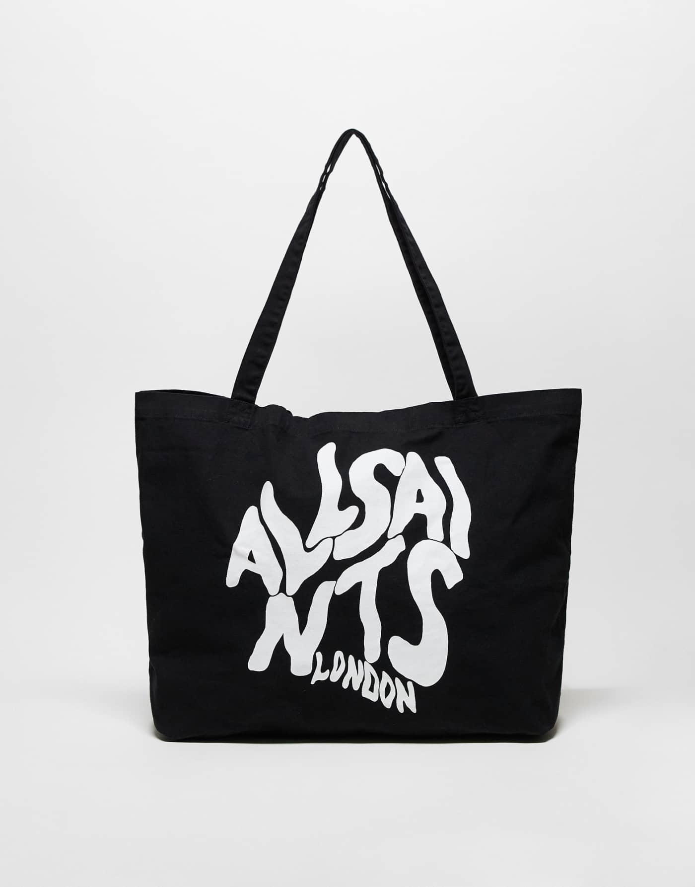 AllSaints Orlando logo tote bag in black