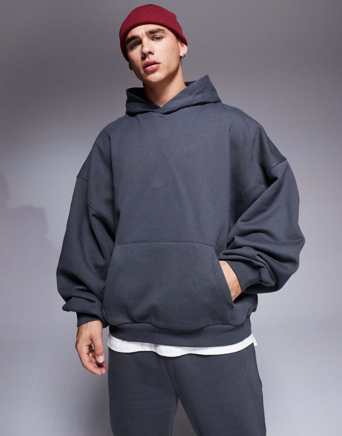 ASOS DESIGN premium heavyweight extreme oversized hoodie 400gsm in washed black