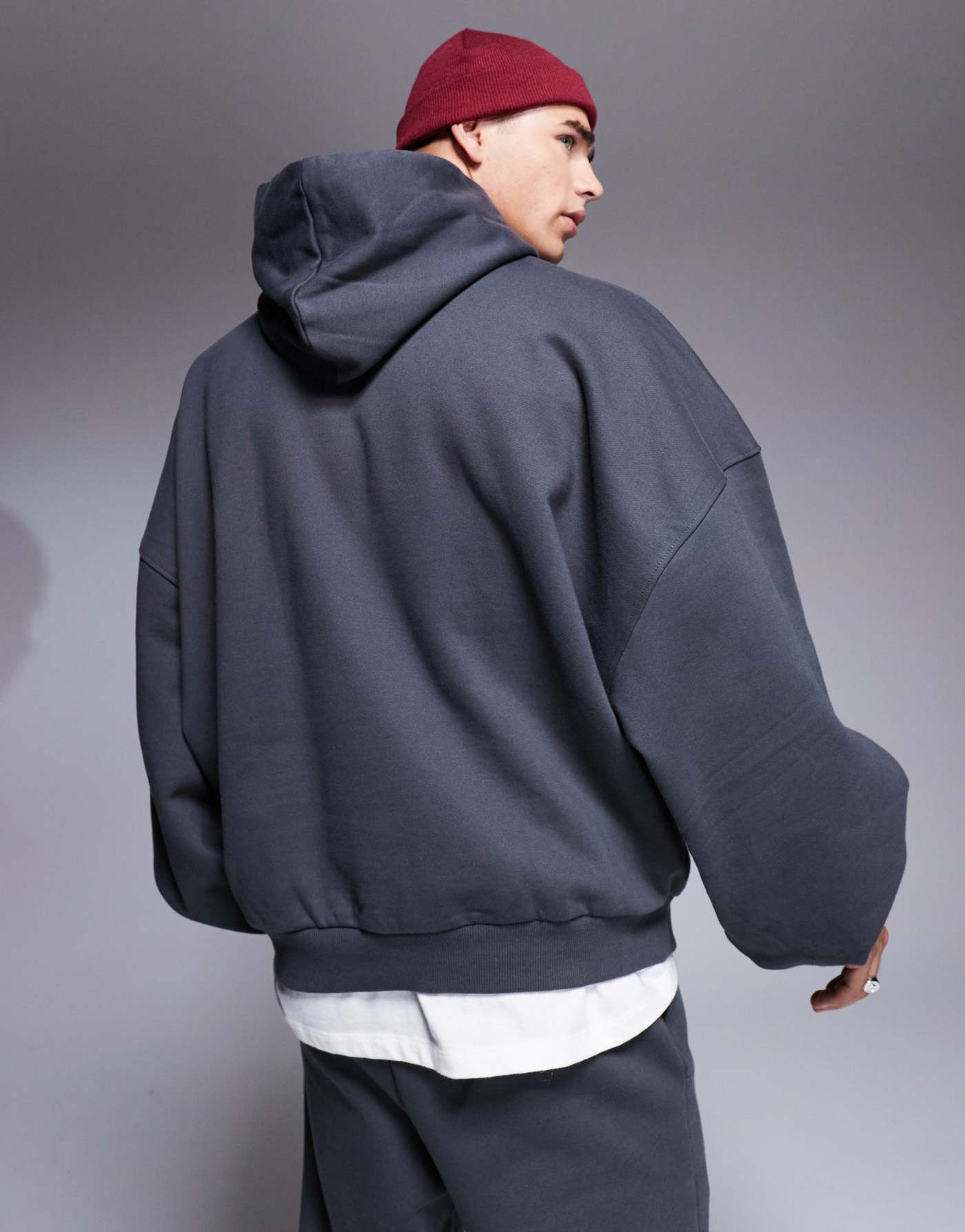 ASOS DESIGN premium heavyweight extreme oversized hoodie 400gsm in washed black