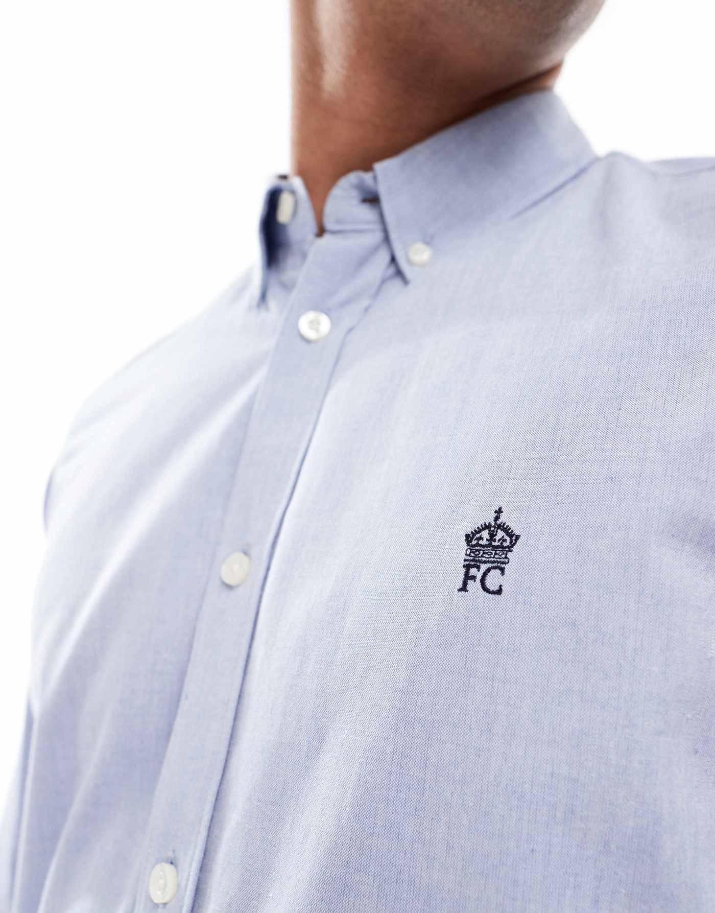 French Connection smart fitted shirt in sky blue