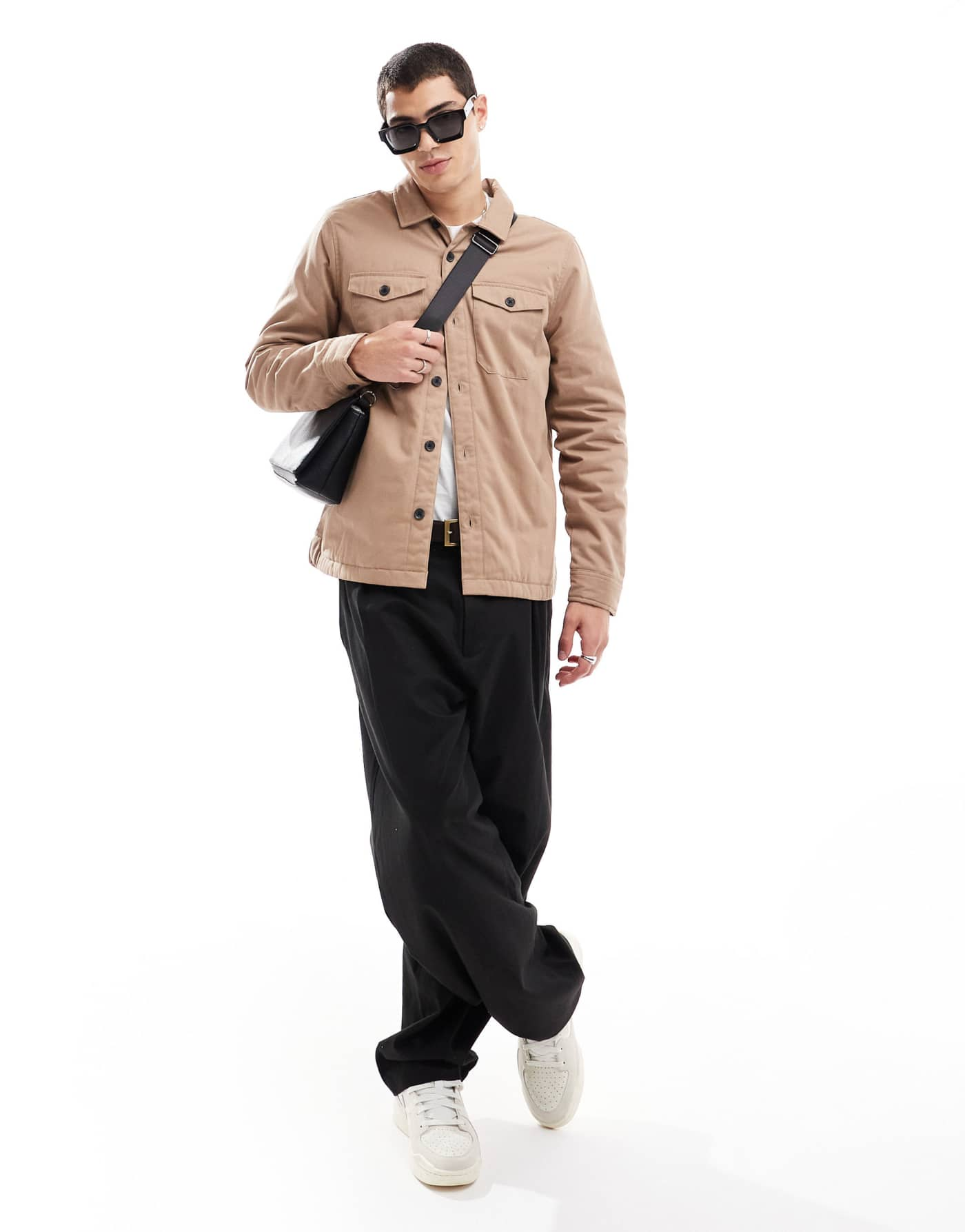 French Connection utility jacket with pockets in camel