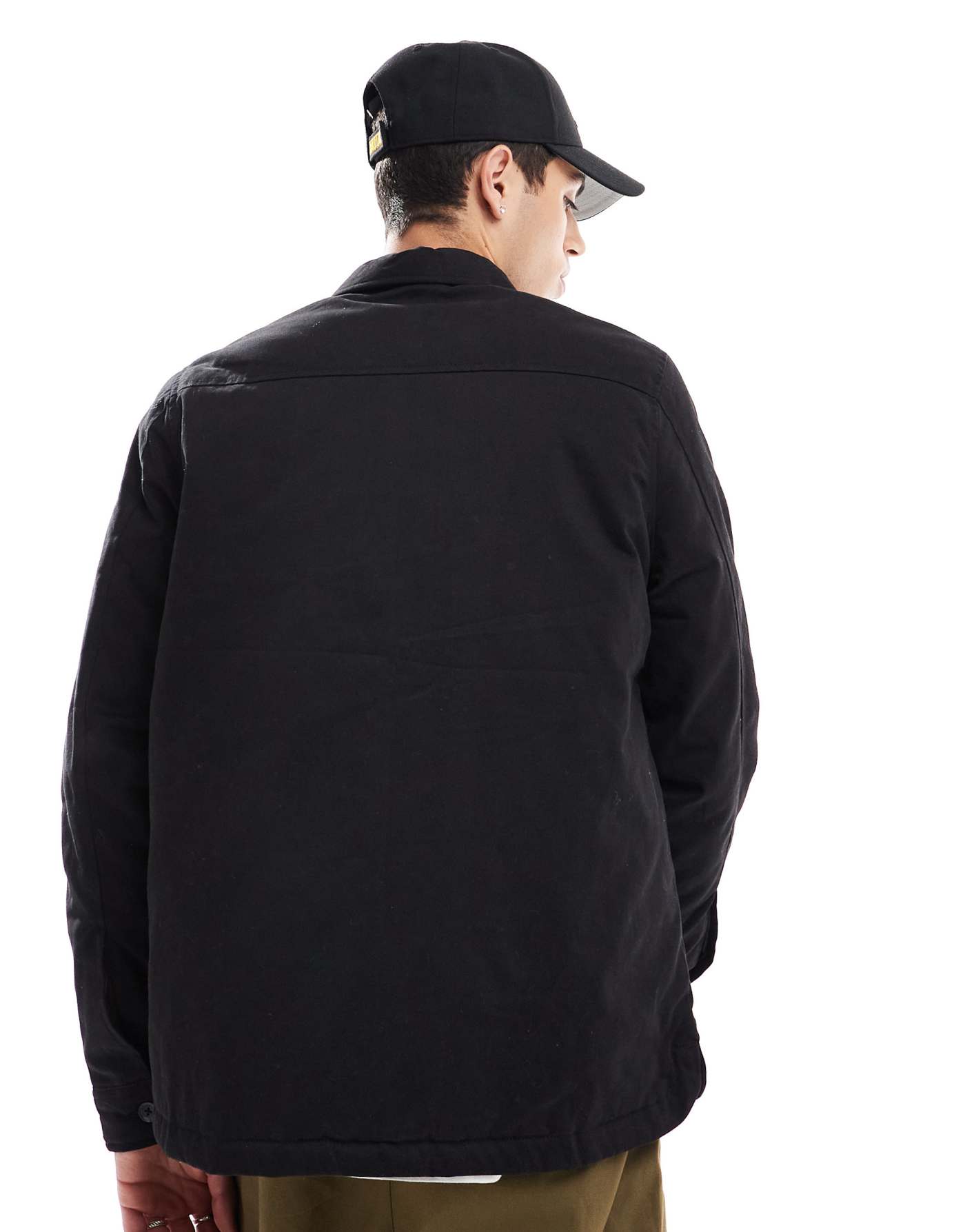 French Connection utiltty shirt with pockets in black