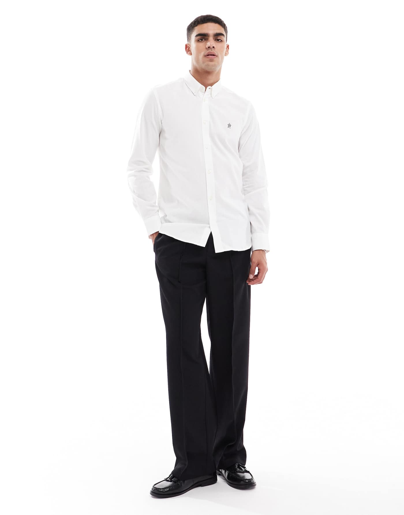 French Connection smart fitted shirt in white