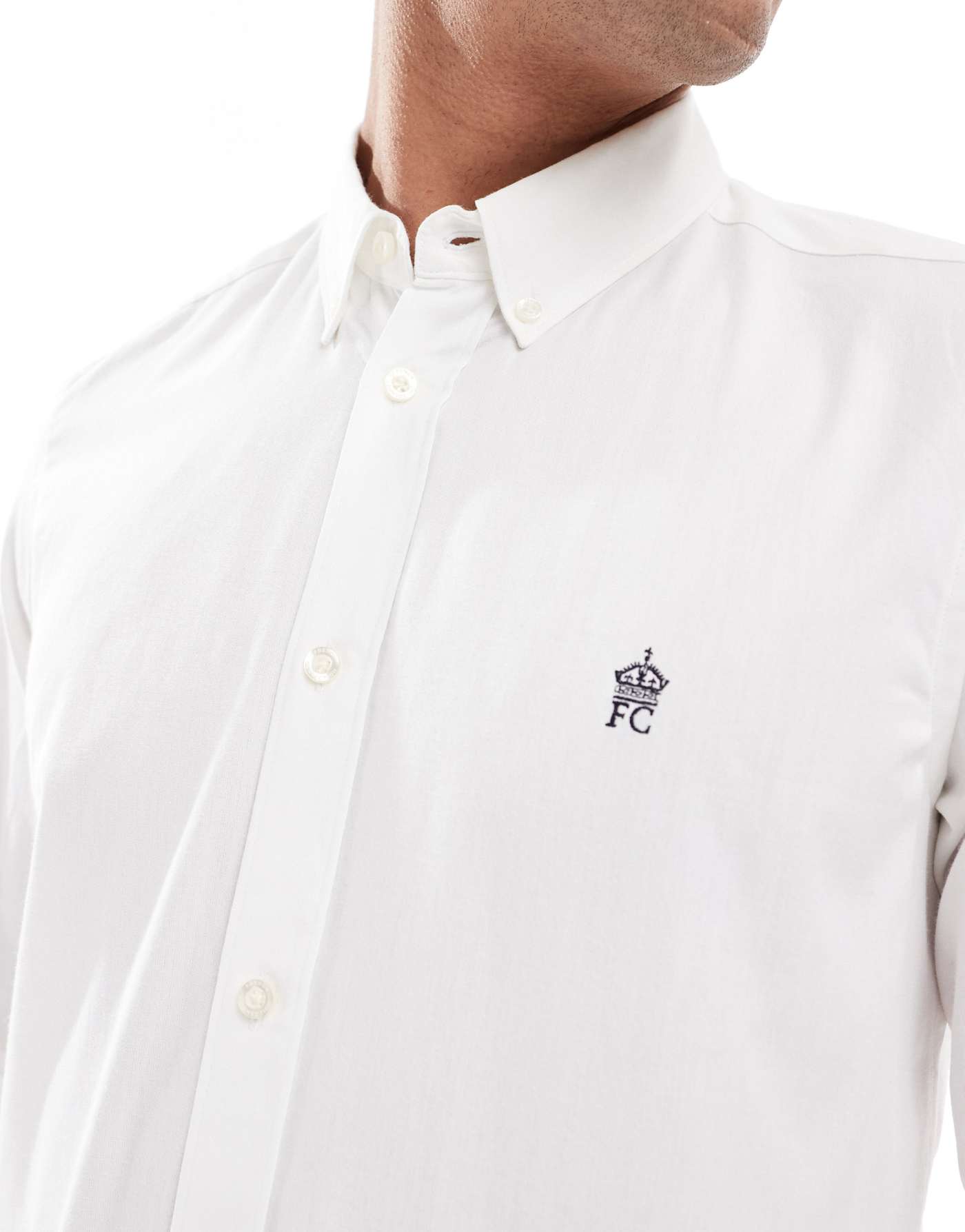 French Connection smart fitted shirt in white