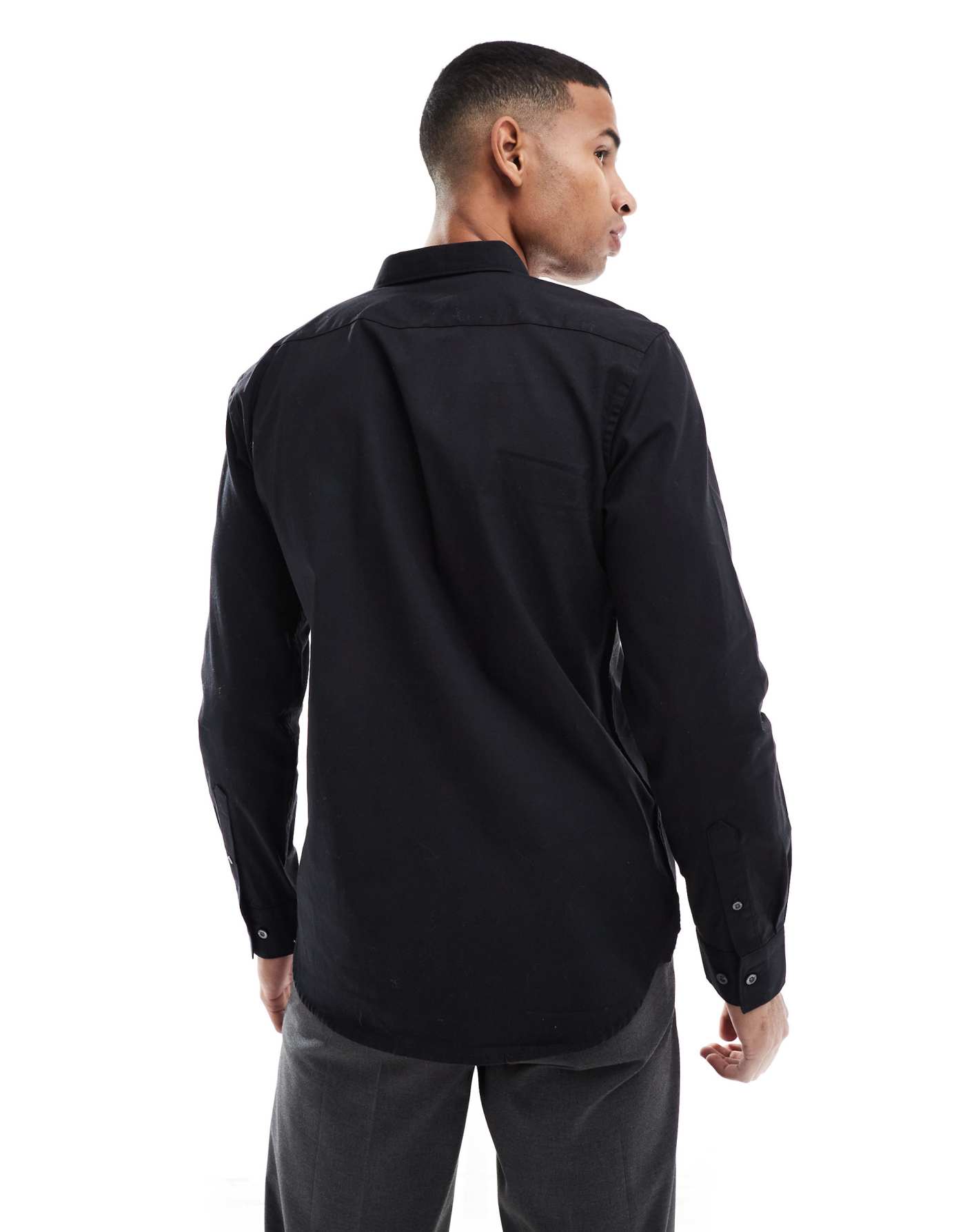 French Connection smart fitted shirt in black