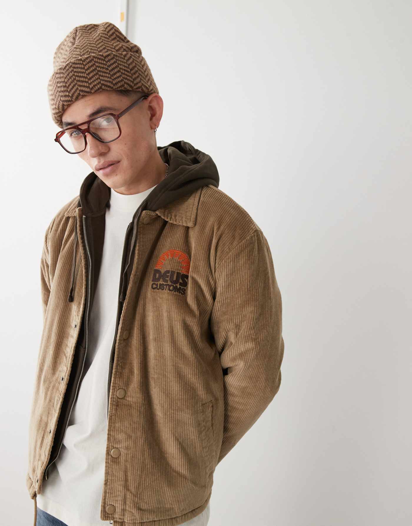 Deus Ex Machina stokes coach jacket in khaki