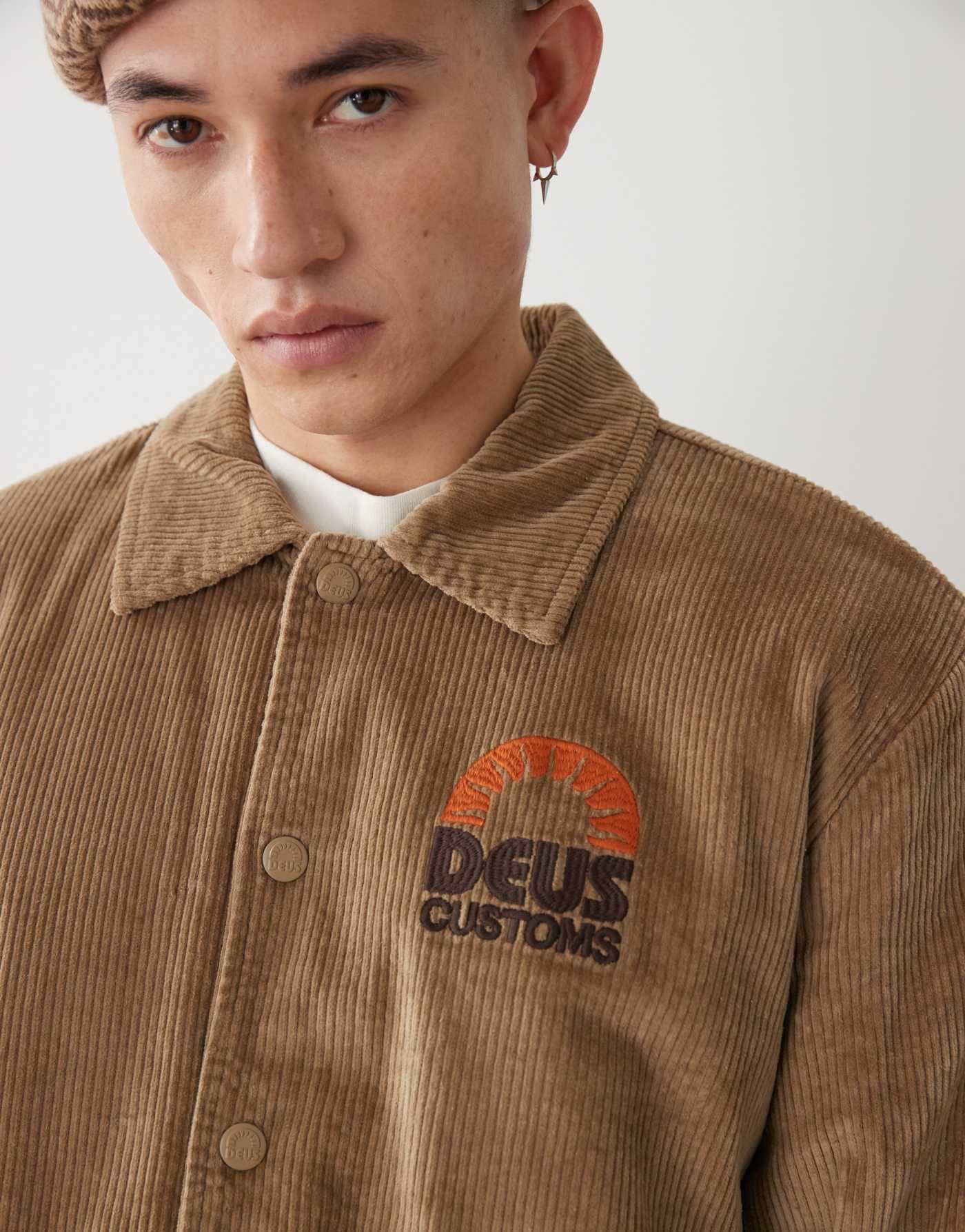 Deus Ex Machina stokes coach jacket in khaki