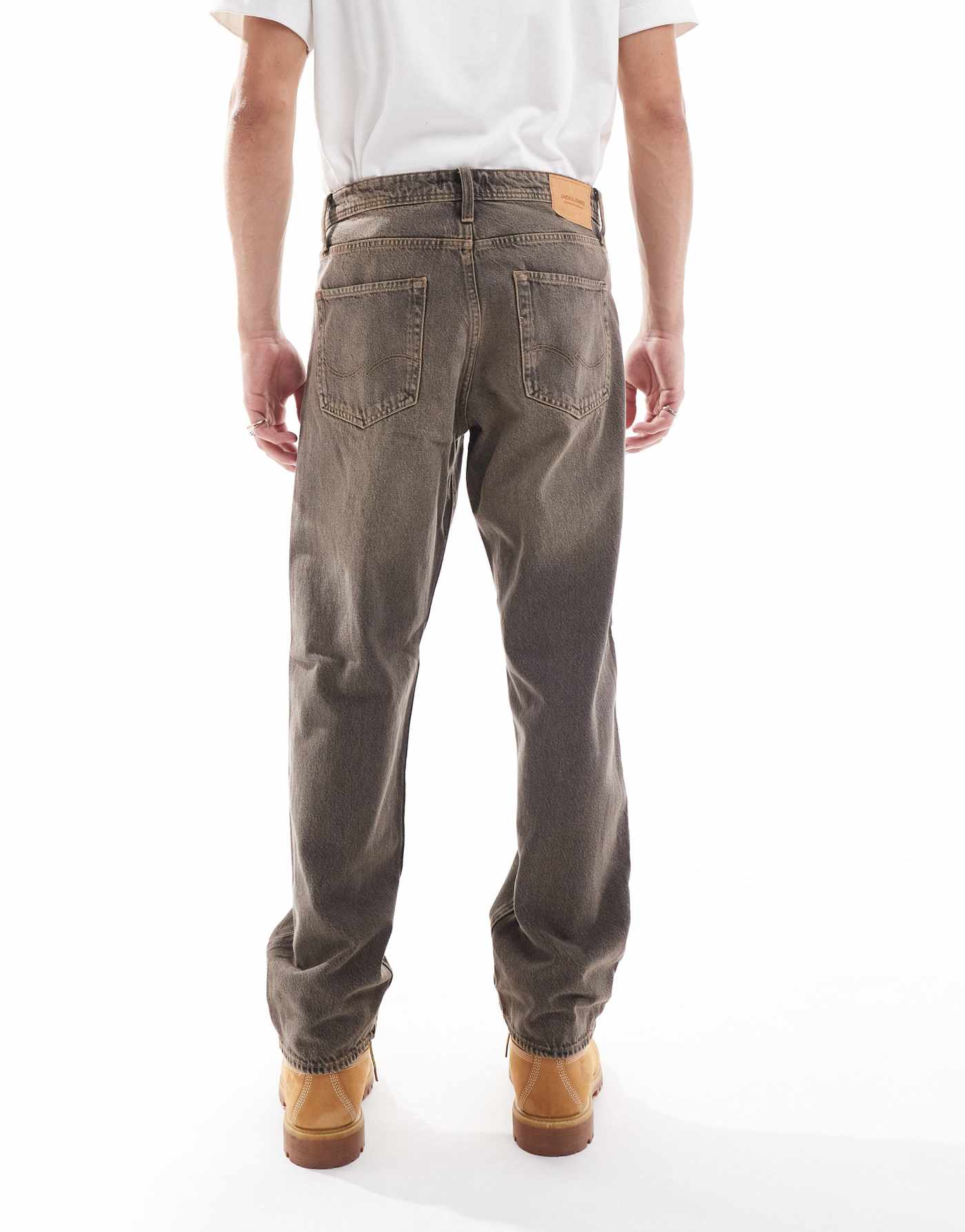 Jack & Jones eddie baggy jeans in brown tint wash