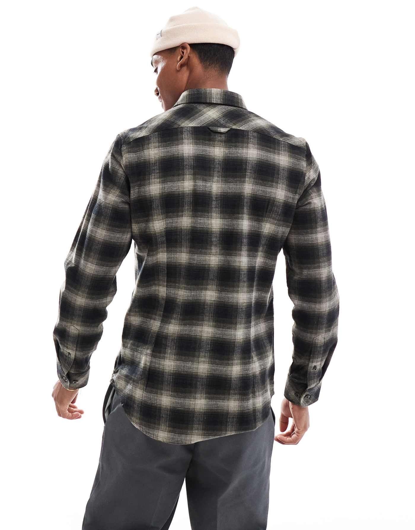 G-Star bristum checked flannel shirt in black and beige