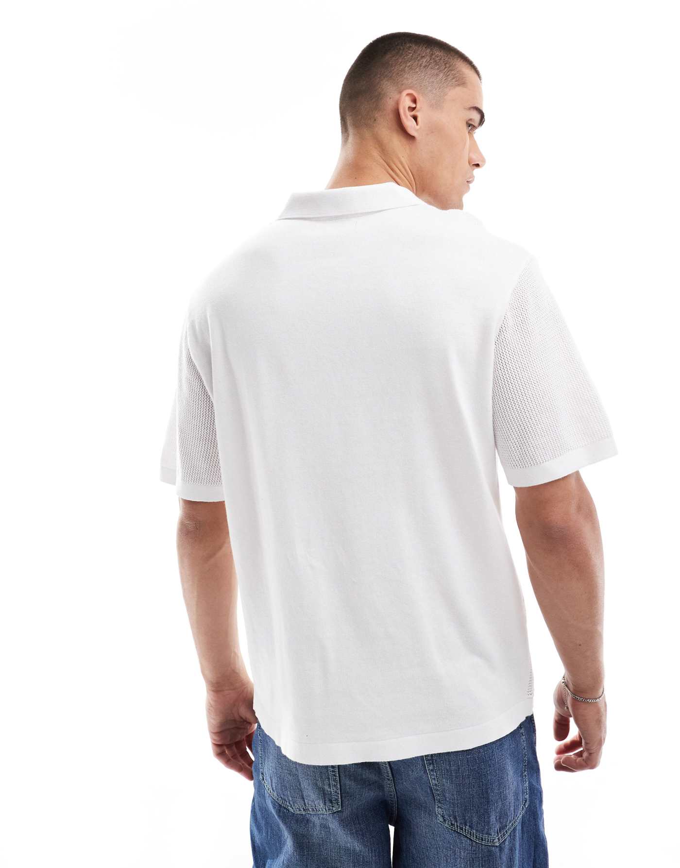 Cotton:On Resort short sleeve polo in white