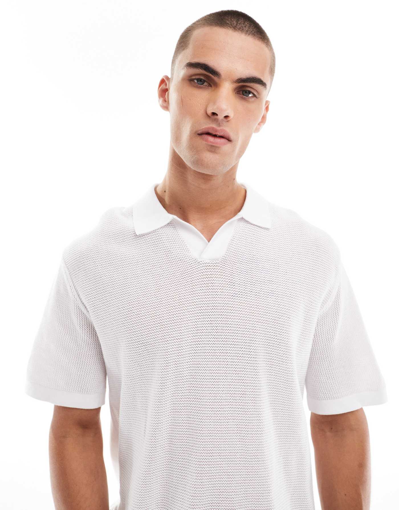 Cotton:On Resort short sleeve polo in white