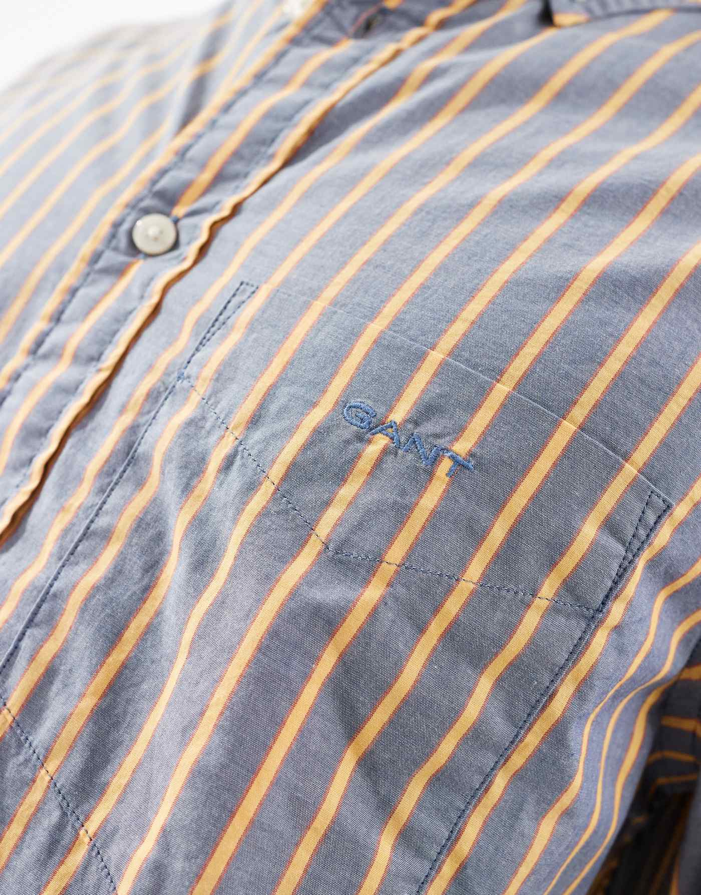 GANT archive long sleeve striped shirt with logo in blue