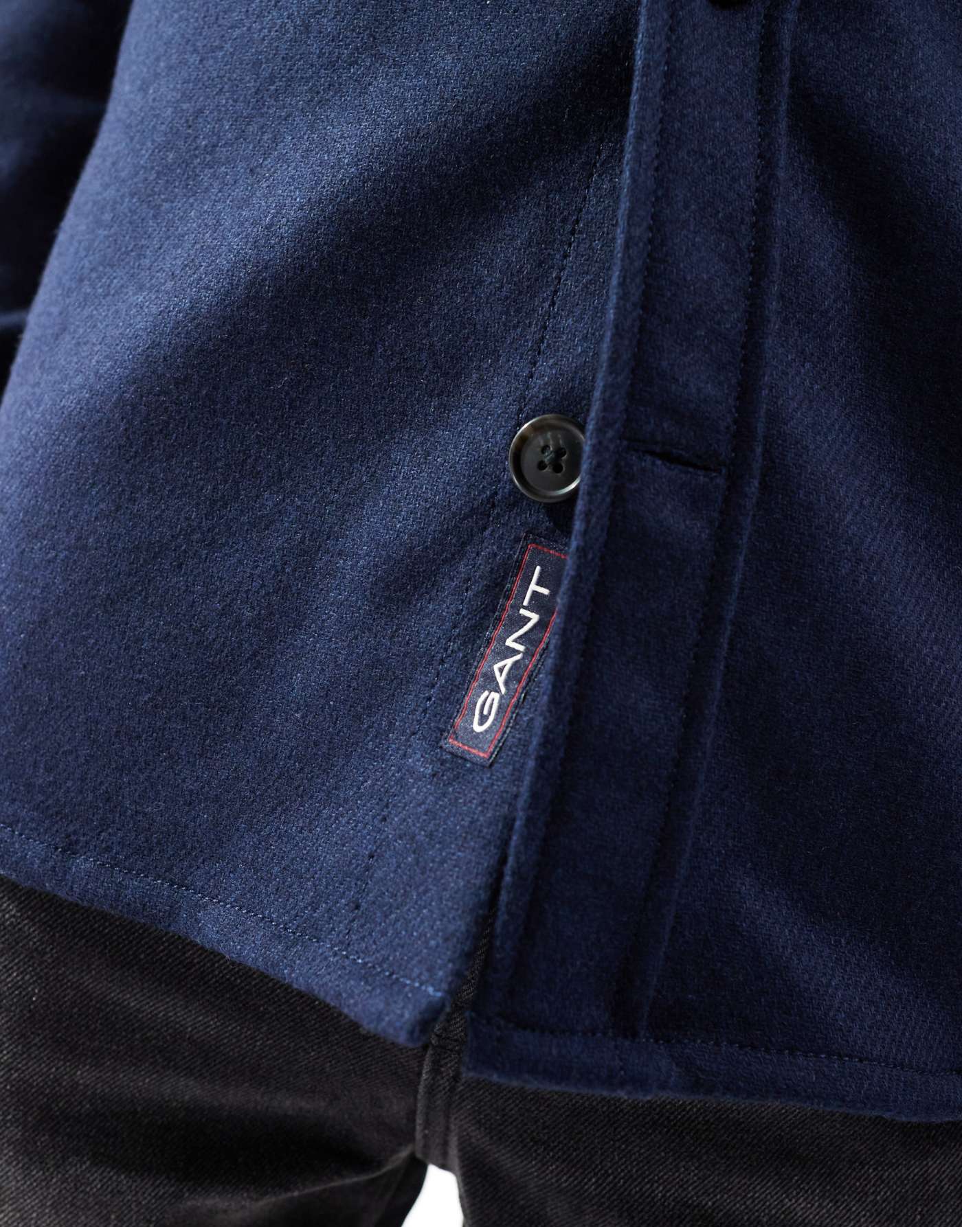 GANT wool blend overshirt in navy blue