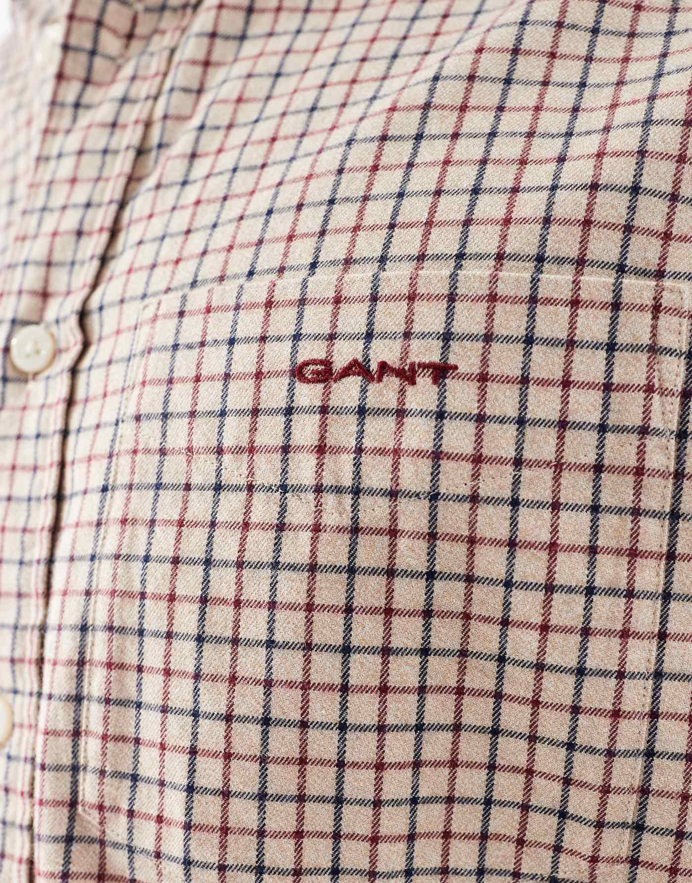 GANT tattersall shirt with logo in beige