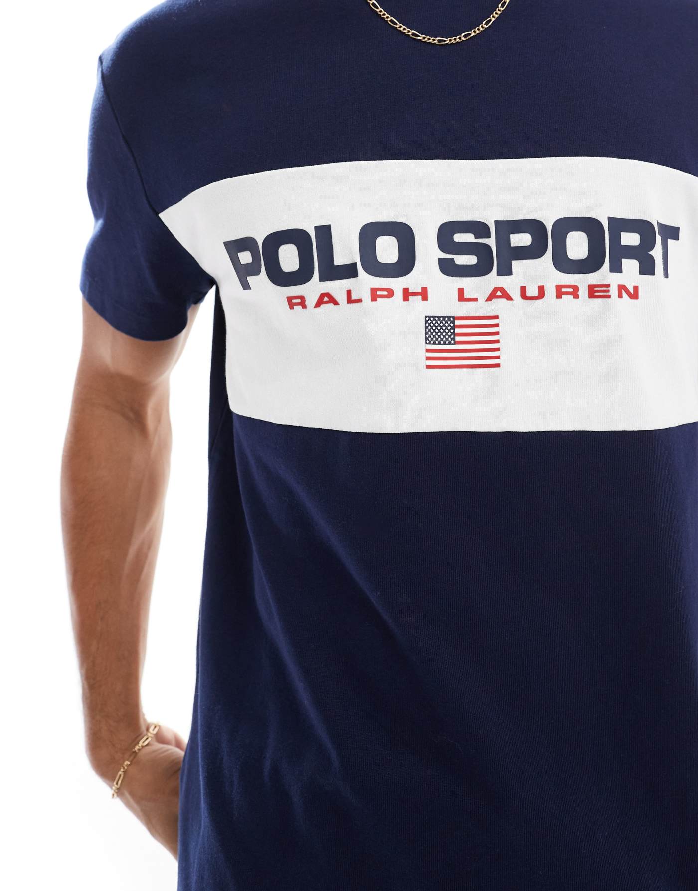 Polo Ralph Lauren Sports Capsule logo t-shirt in navy