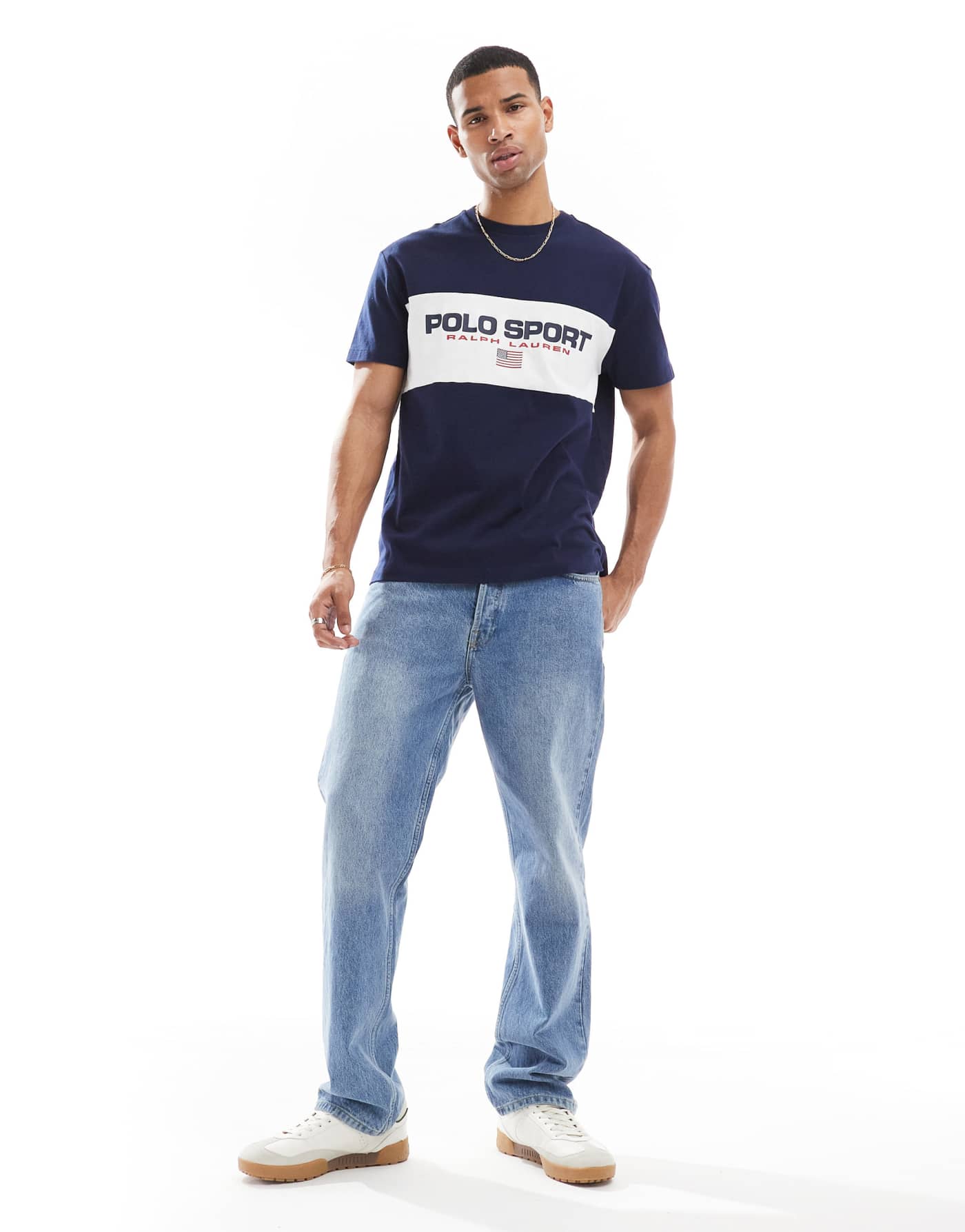 Polo Ralph Lauren Sports Capsule logo t-shirt in navy