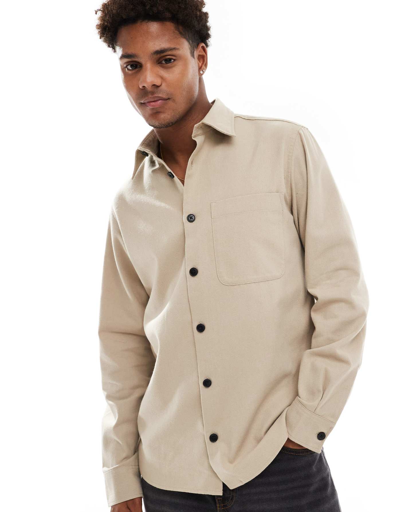 JJ Rebel heavy overshirt in beige