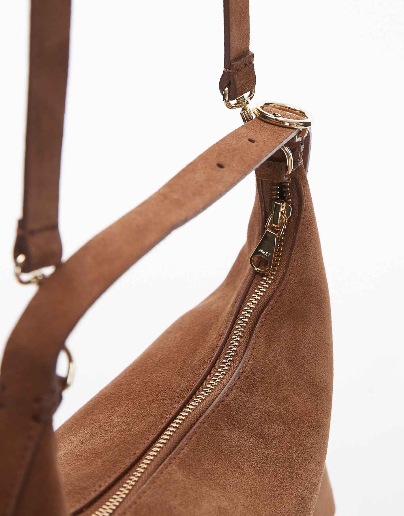 ARKET suede leather cross body bag in brown