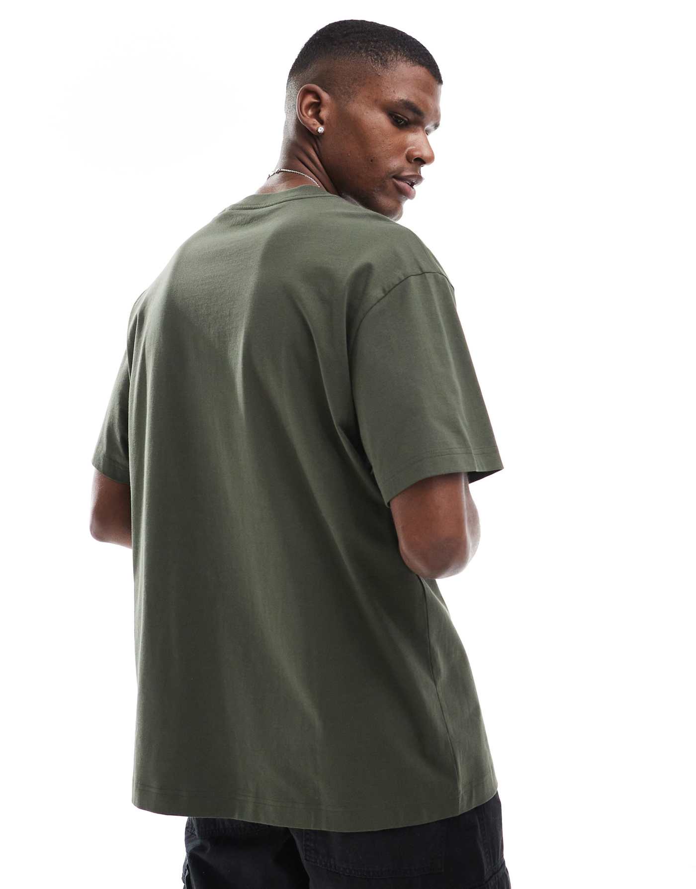 Weekday oversized t-shirt in khaki