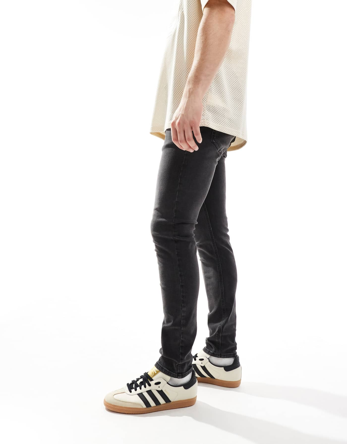 French Connection super skinny jeans in washed black