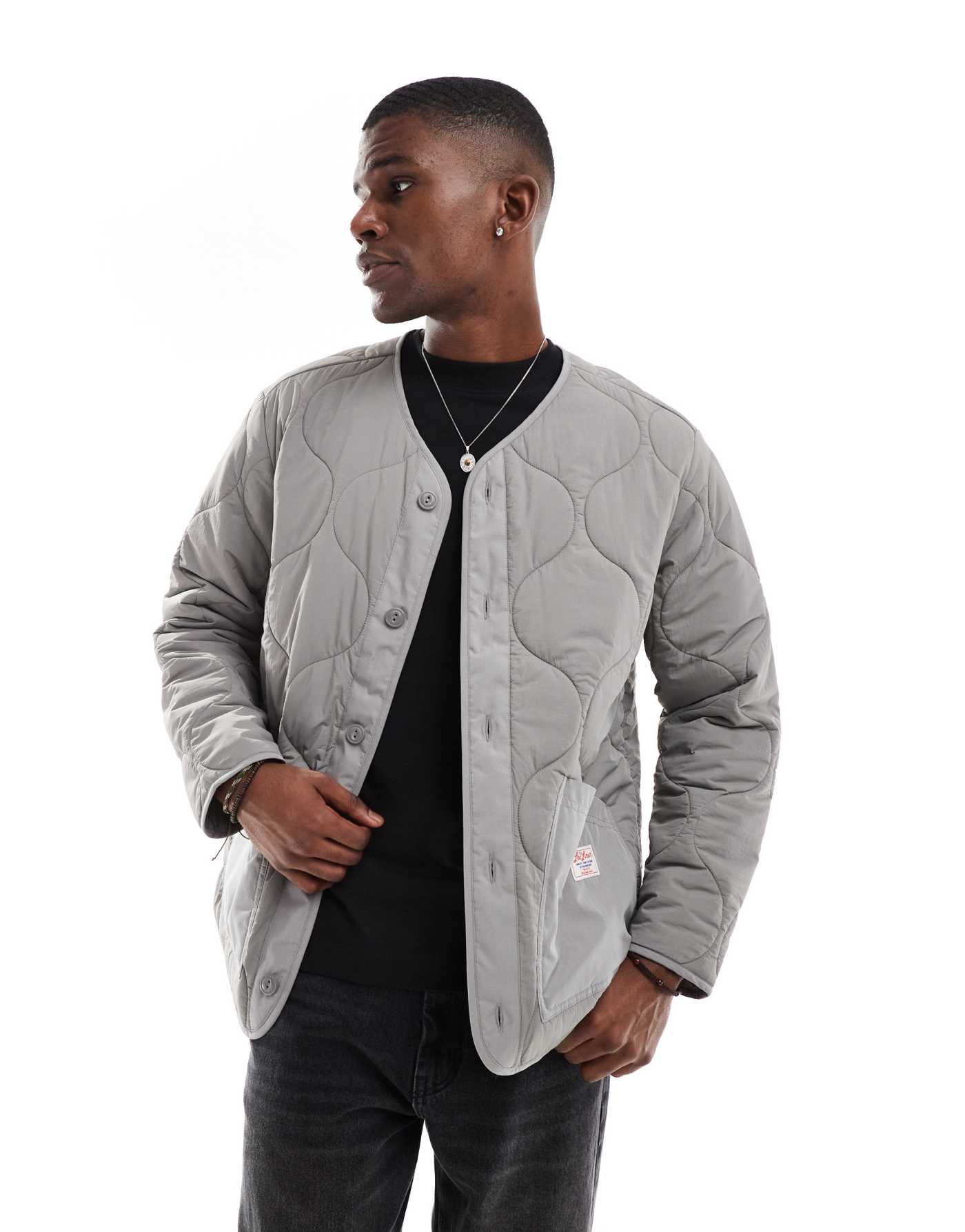 Lee onion quilt liner jacket in light grey