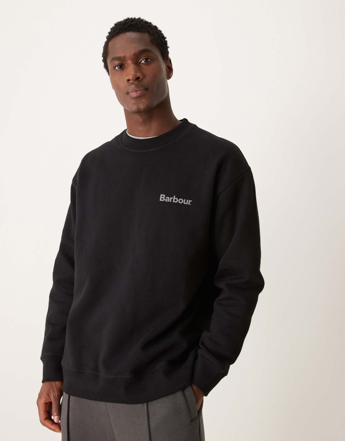 Barbour brushed Nicholas os crew neck sweatshirt