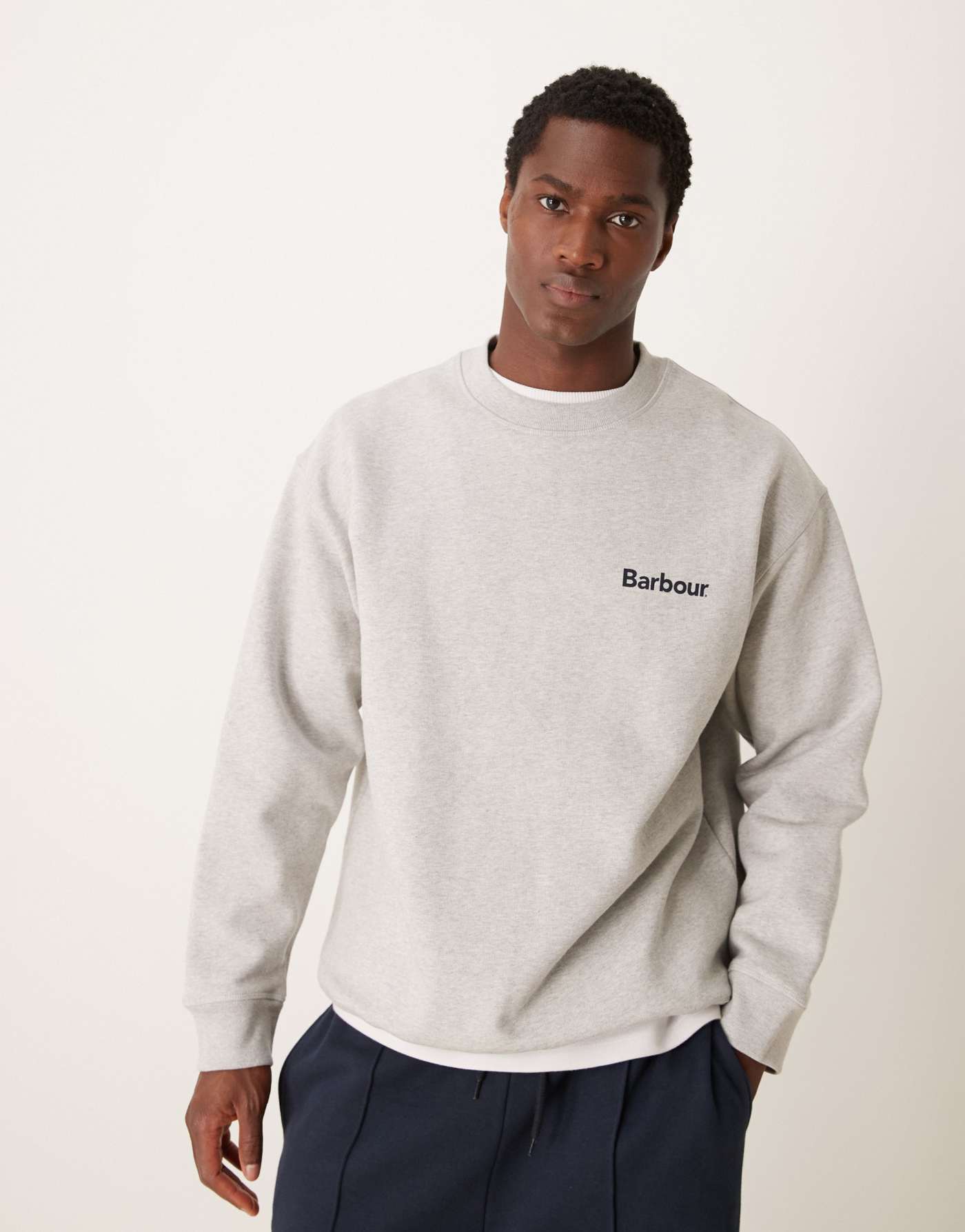 Barbour brushed Nicholas os crew neck sweatshirt