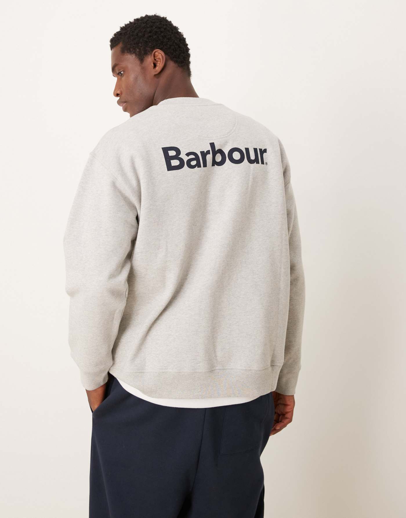 Barbour brushed Nicholas os crew neck sweatshirt