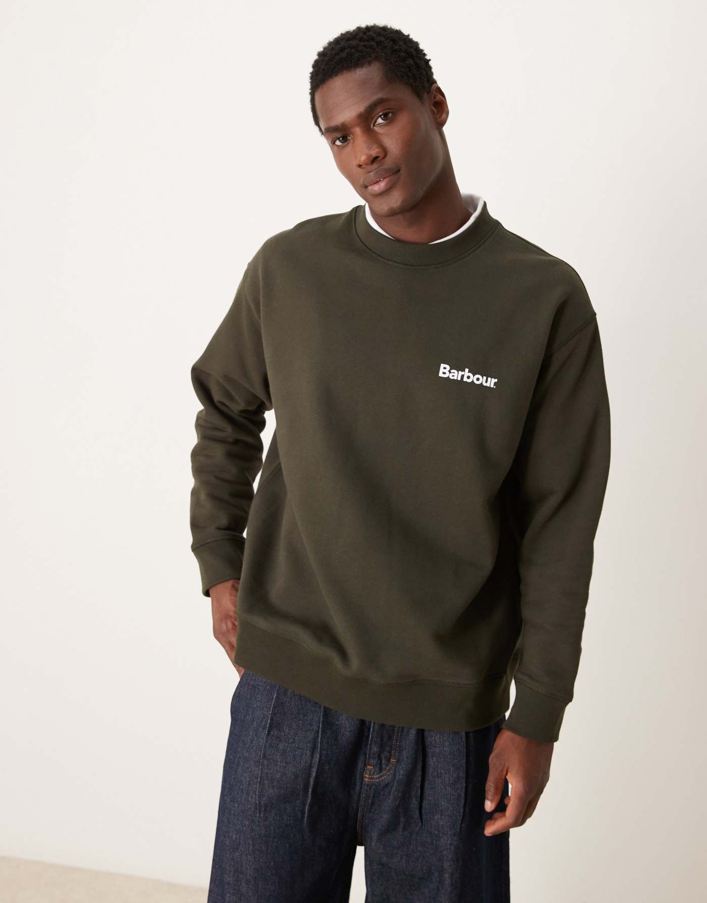 Barbour brushed Nicholas os crew neck sweatshirt