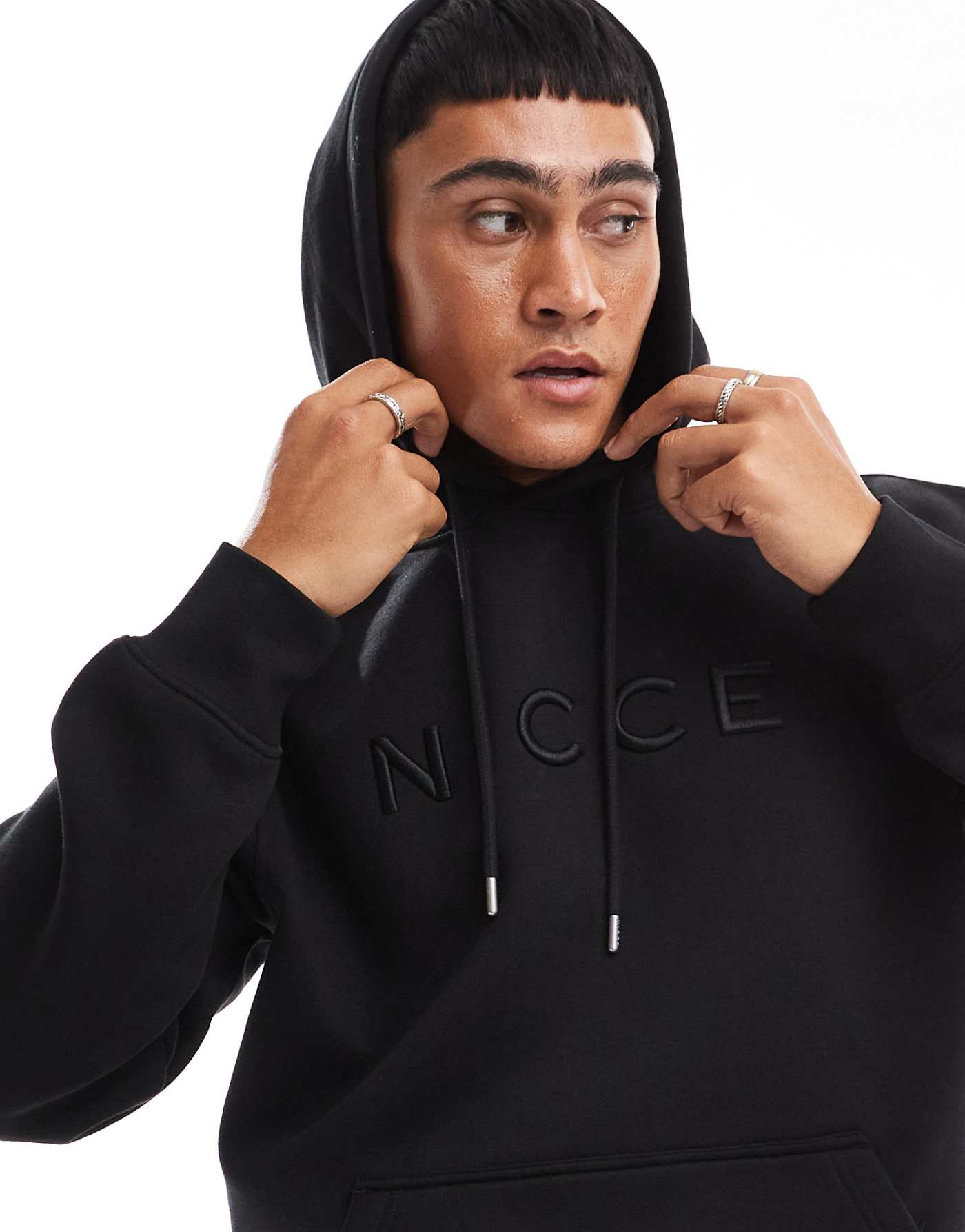 Nicce logo hoodie in black