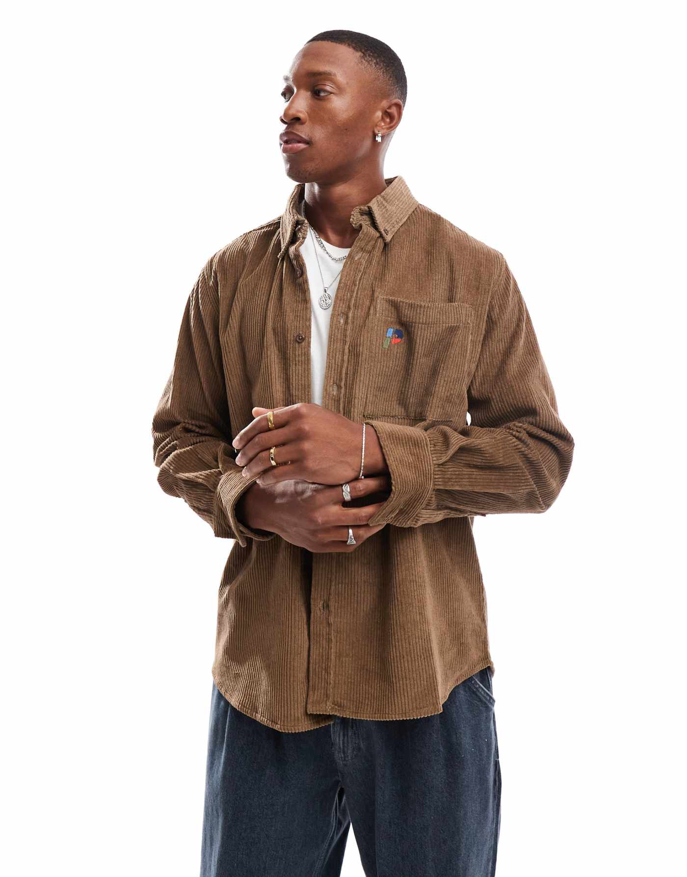 Parlez cord shirt in brown